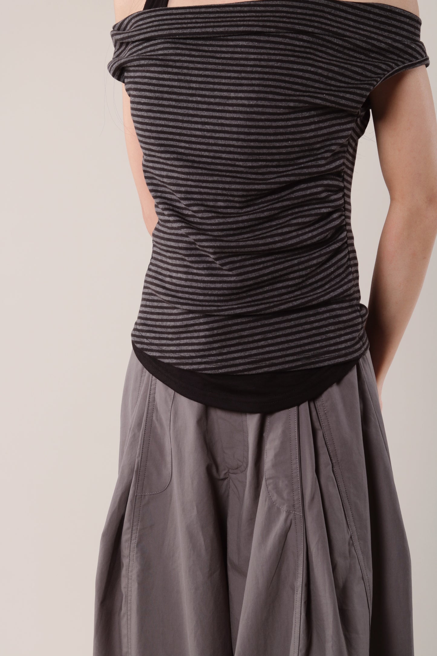 Lazy Striped Top (Black)