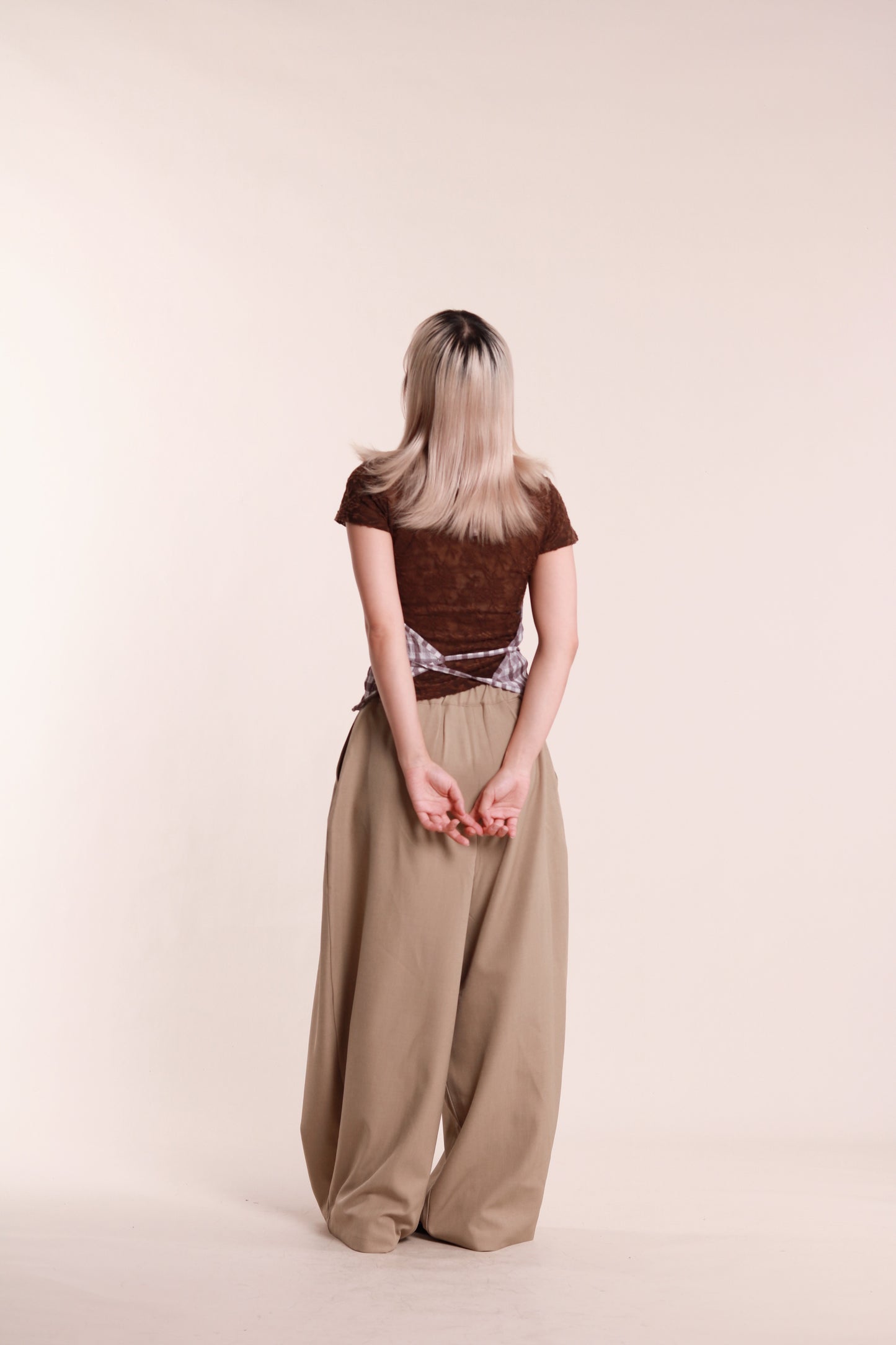 Checkered Halter Top (Purple)