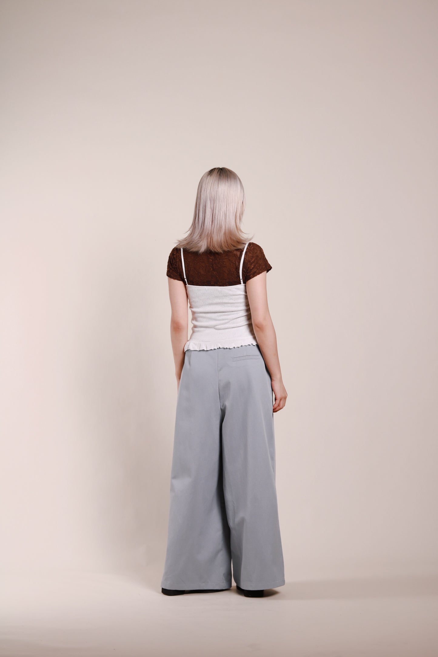 Renne Wide Leg Pants (Blue)