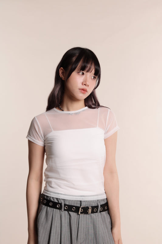 Summer See Through Tee (White)