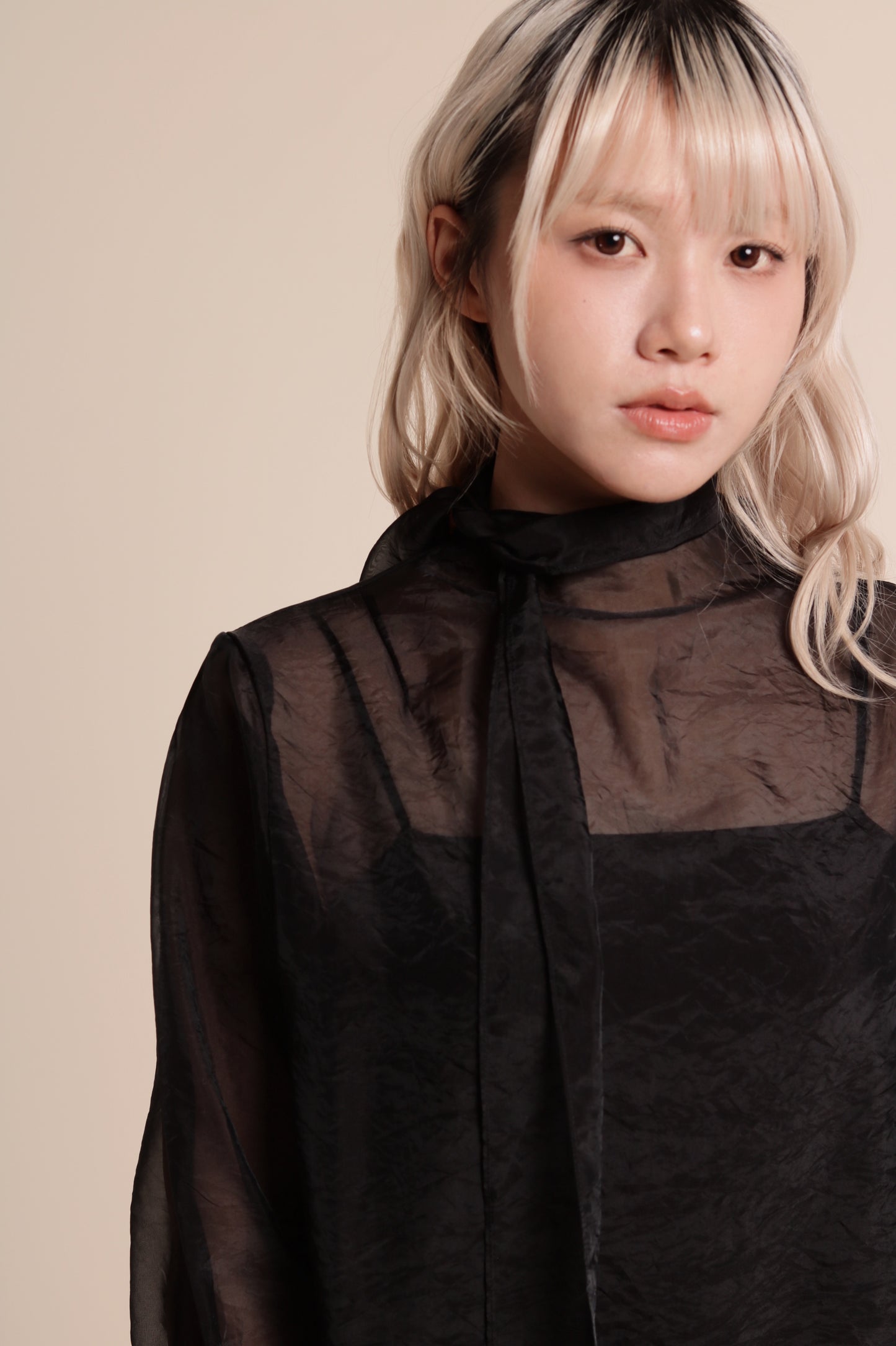 Doll See Through Blouse (Black)