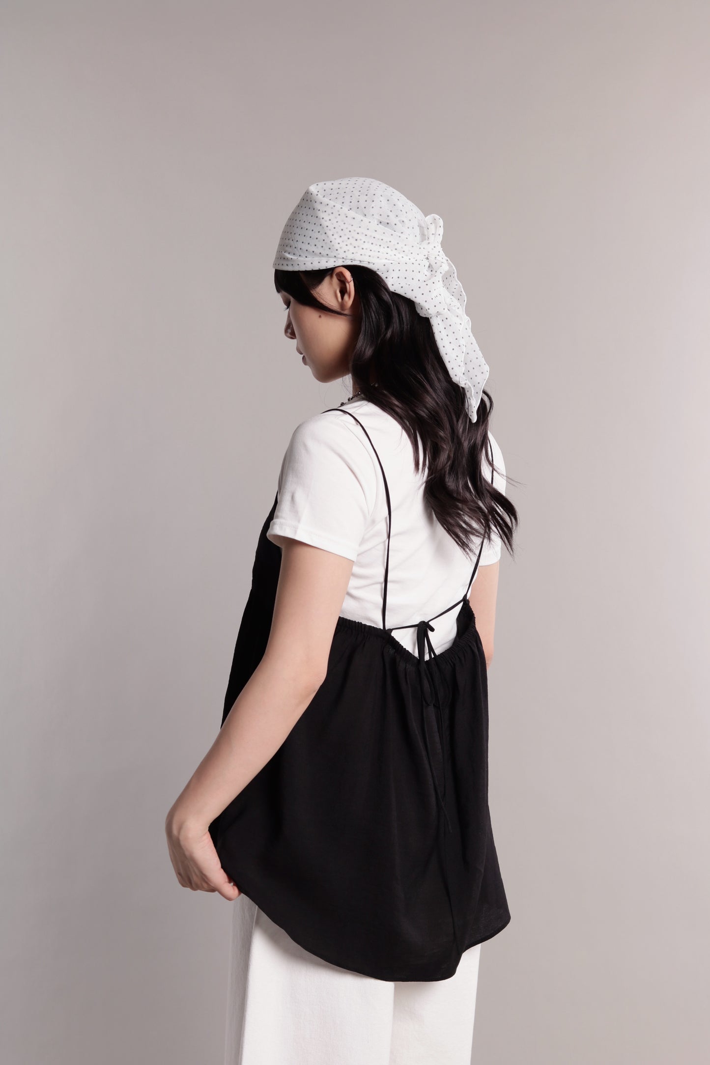 Polka Dot Scarf (White)