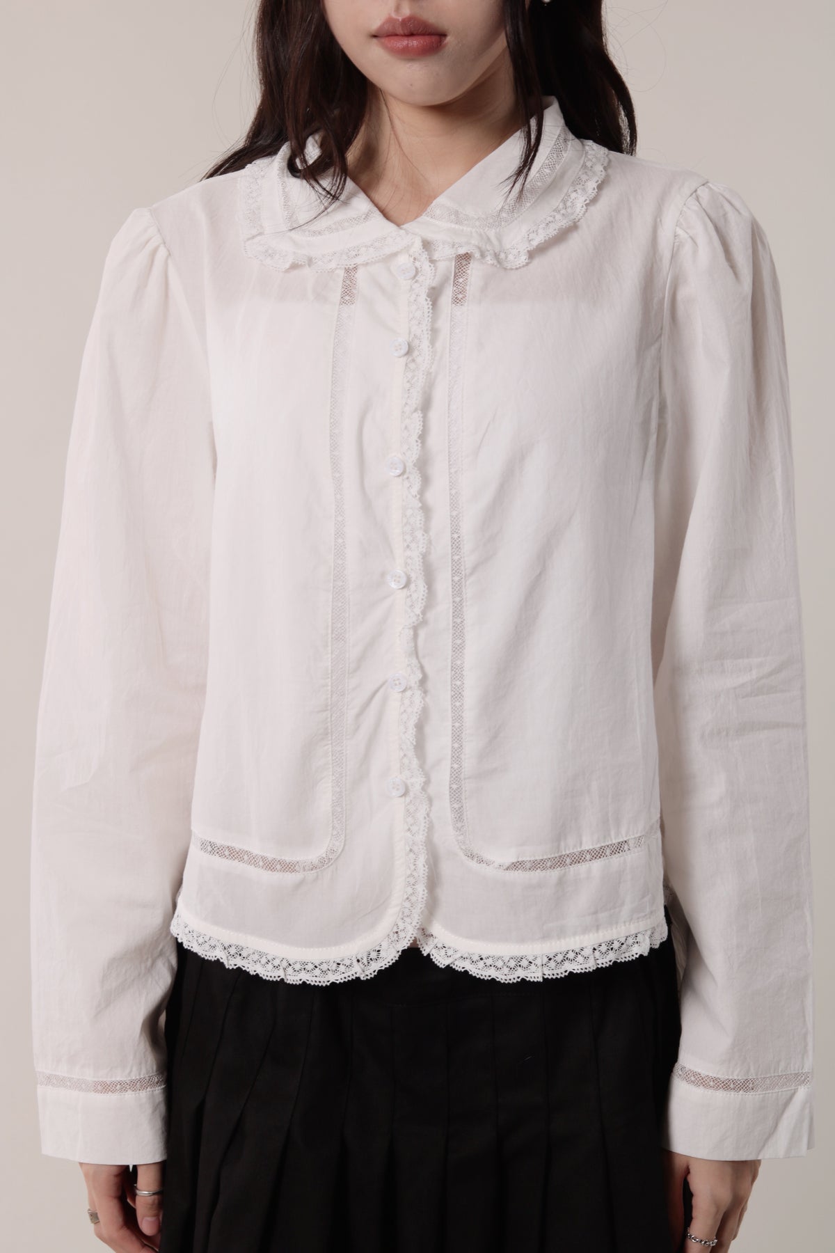 Retro Lace Shirt (White)