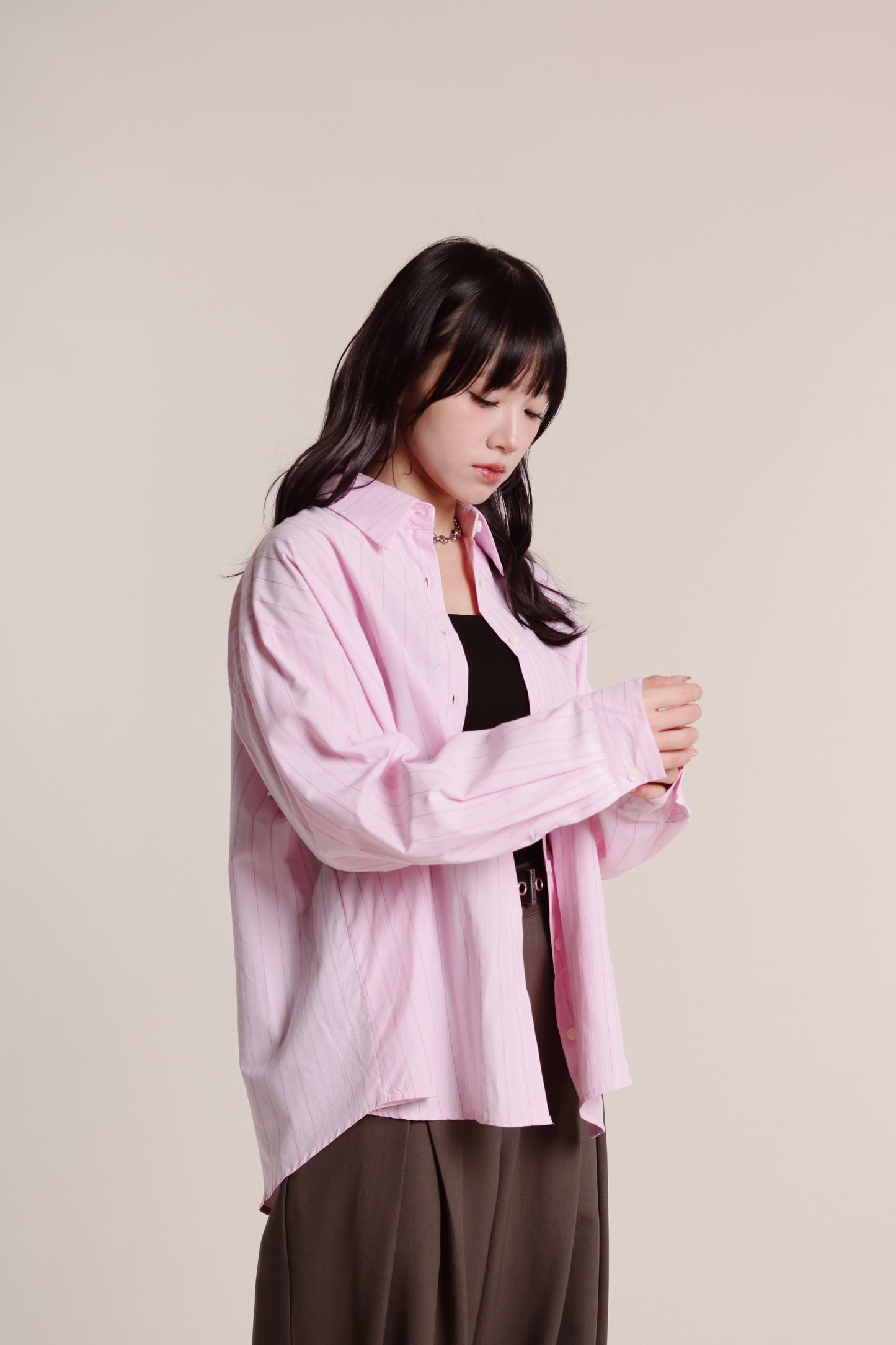 Spring Striped Shirt (Pink)