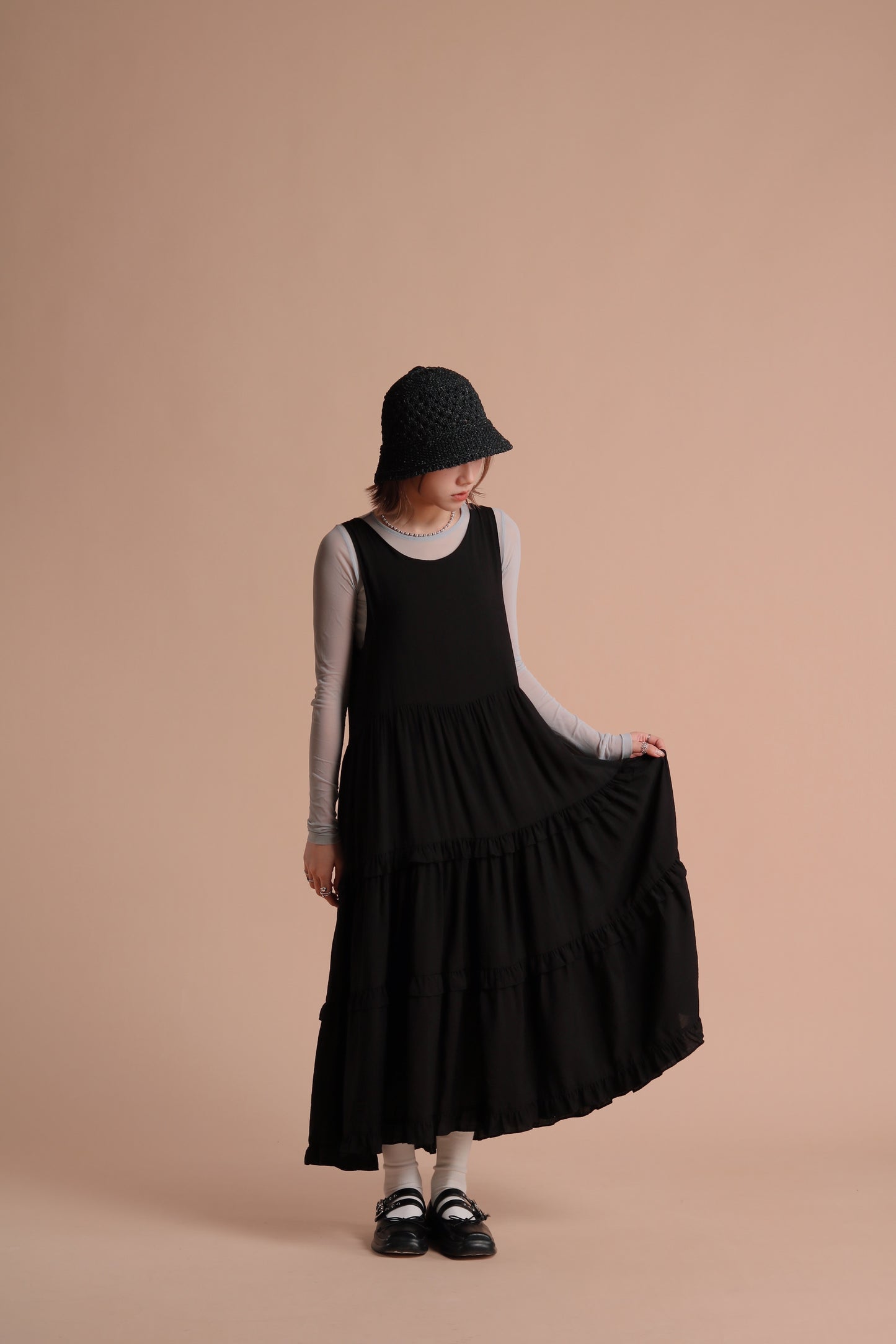 Alva Ruffle Dress (Black)