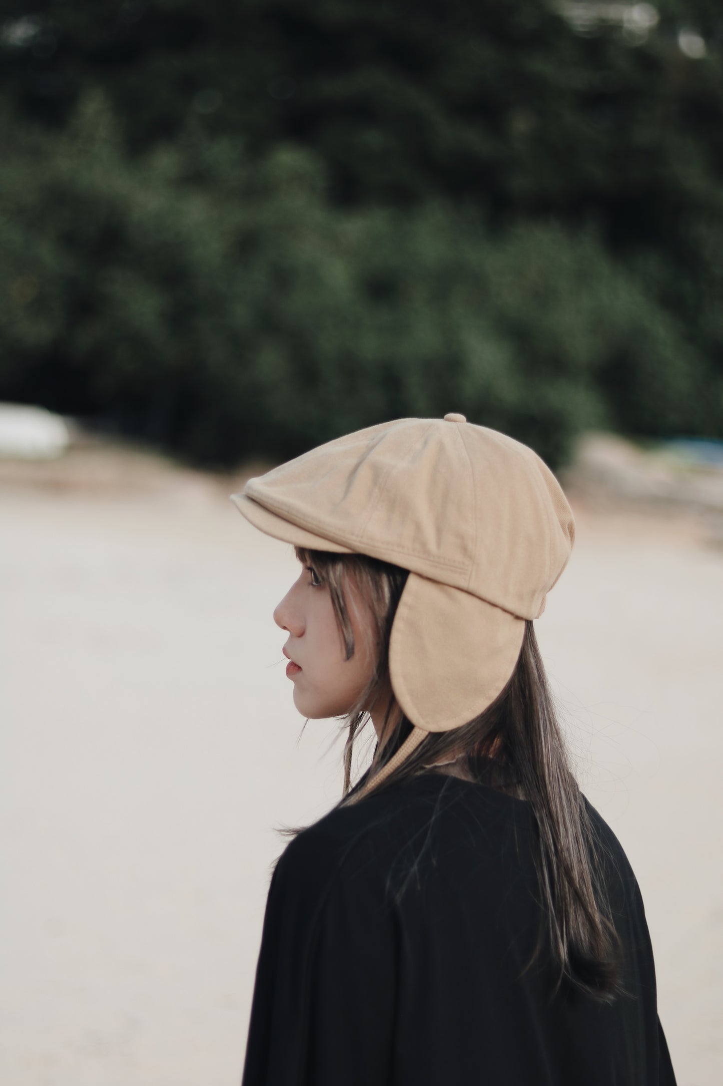 Snoopy Hat (Beige/Black/White)