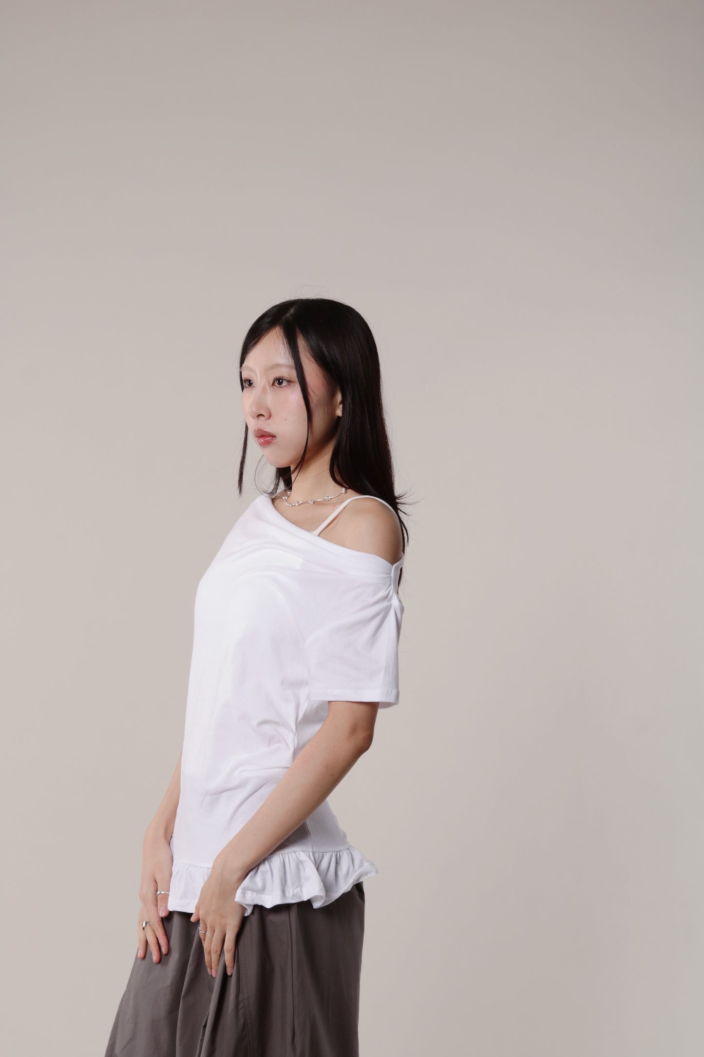 Ruffle Top (White)