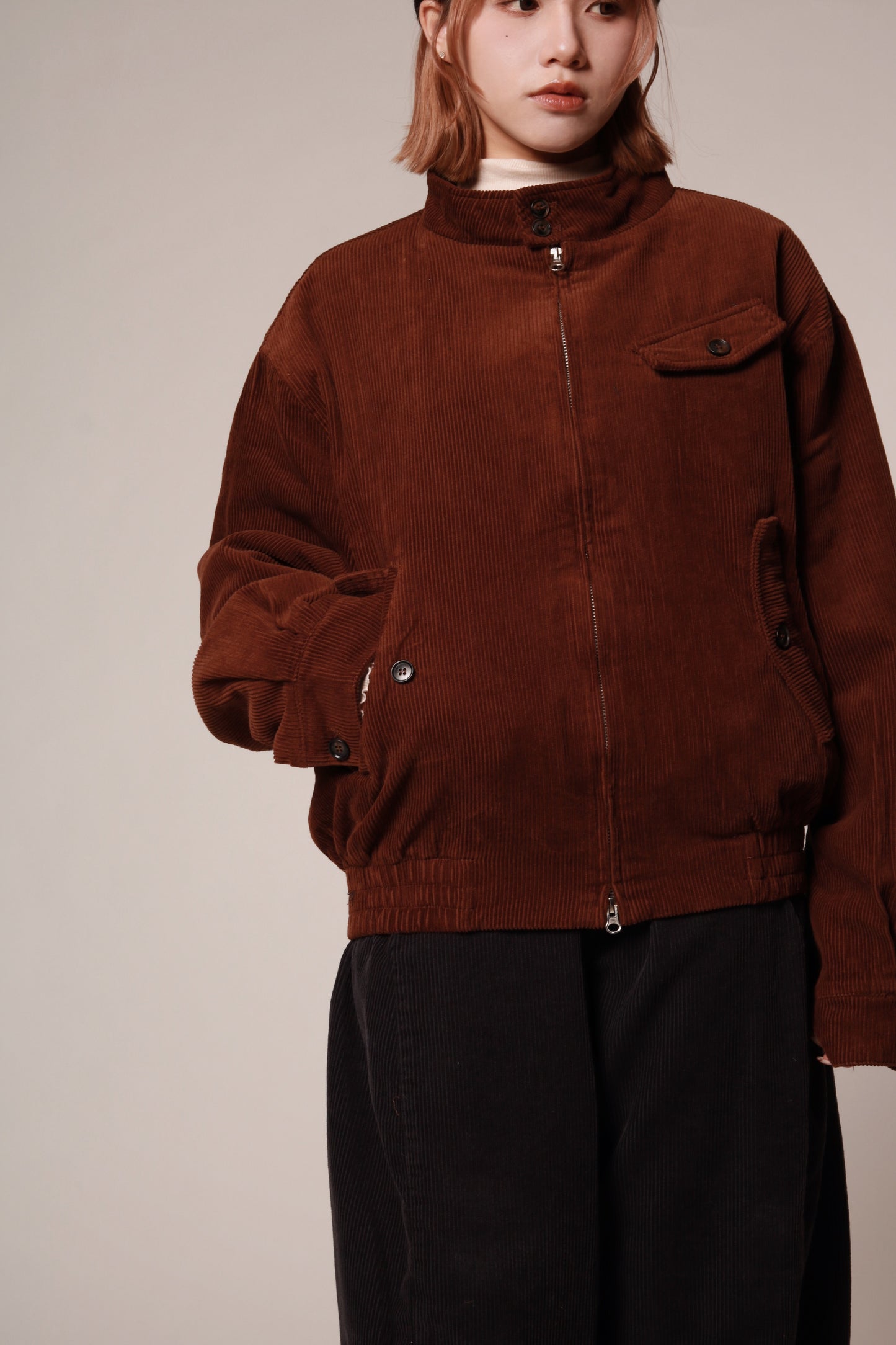 Unisex Corduroy Jacket (Brown)