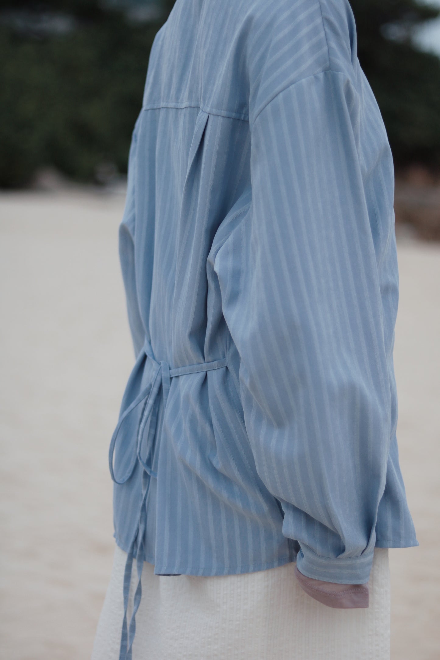 Relaxed Belt Shirt (Blue)
