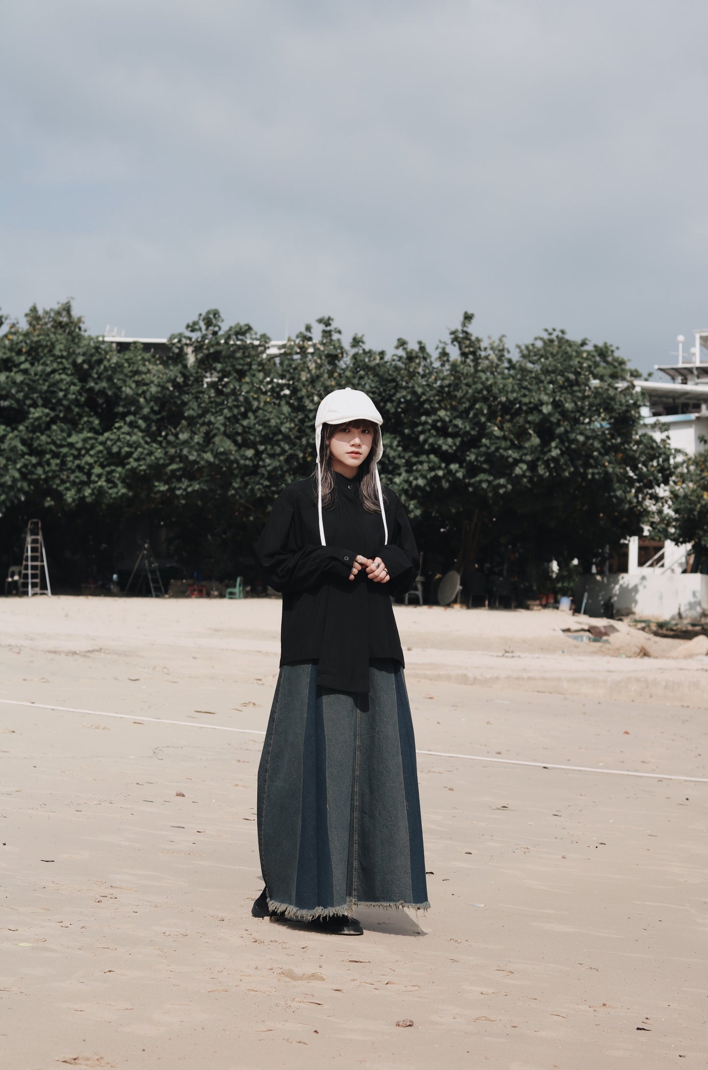 Snoopy Hat (Beige/Black/White)