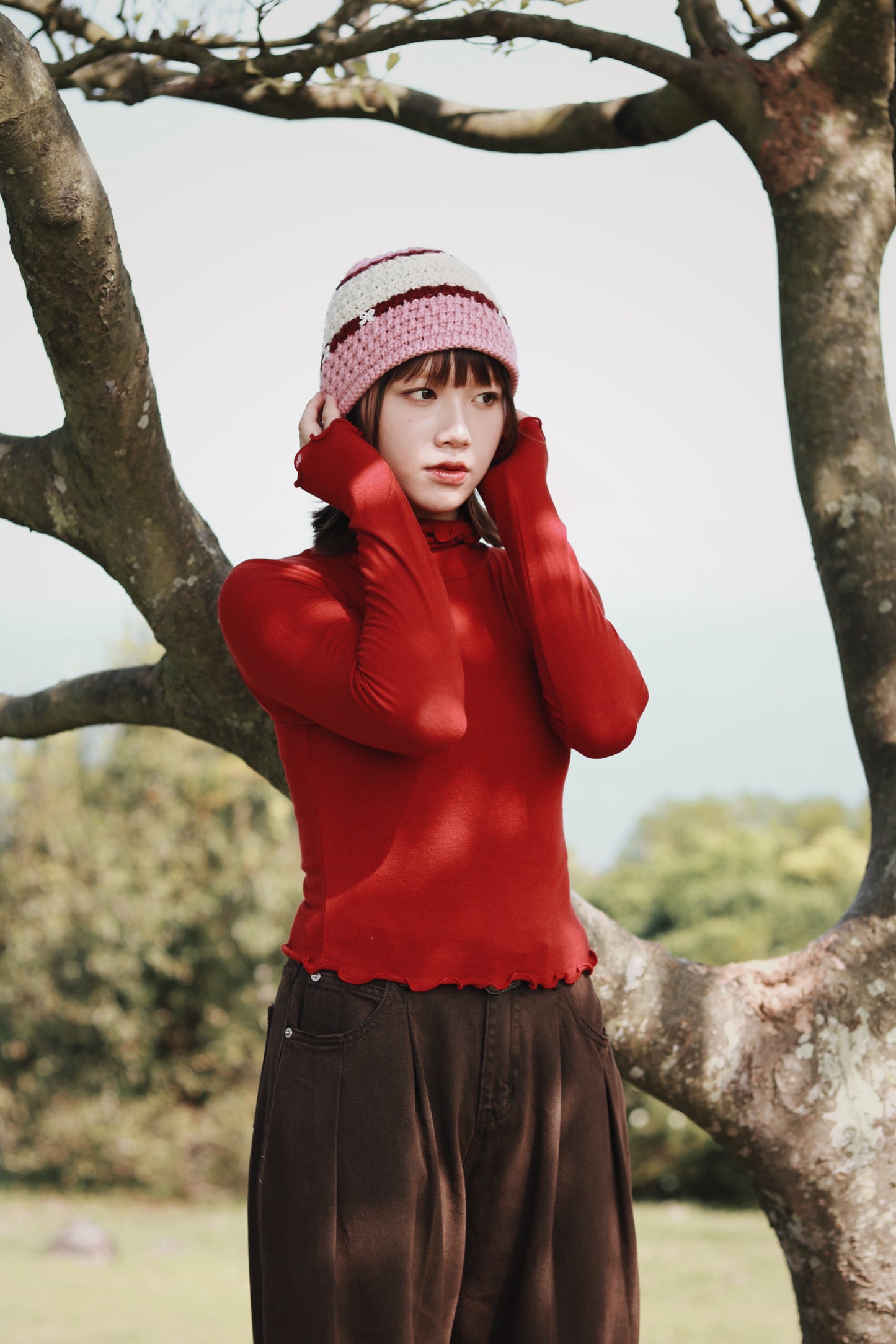 Little Ribbon Bucket Hat (Pink)
