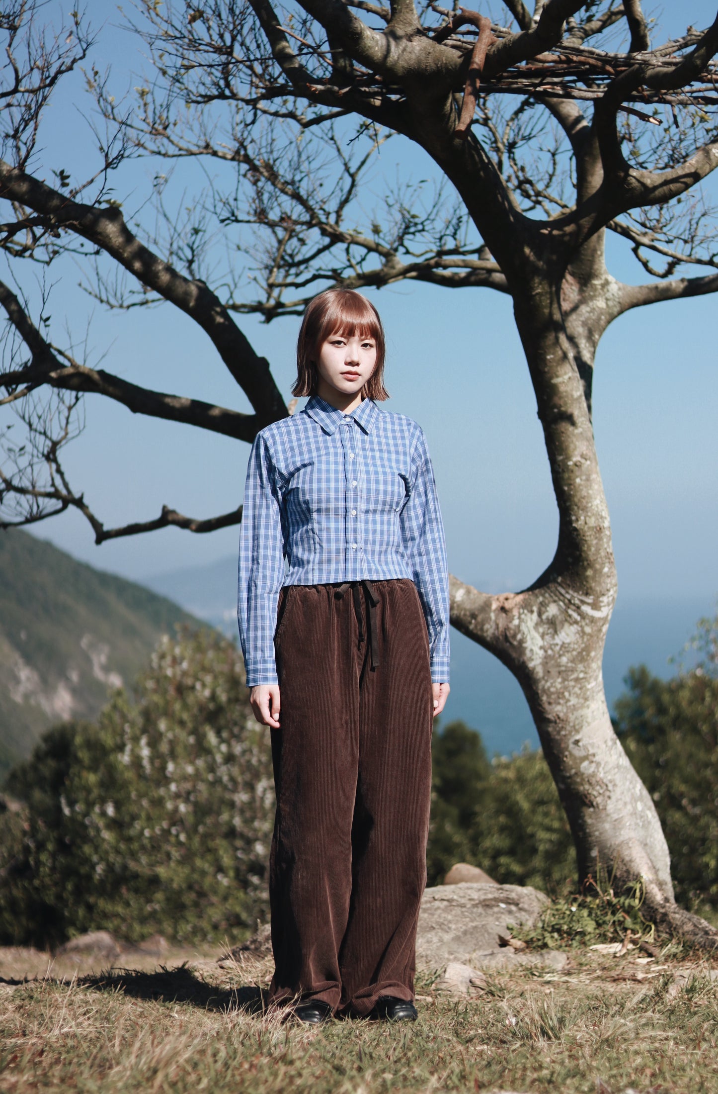 Cropped Shirt (Checkered)