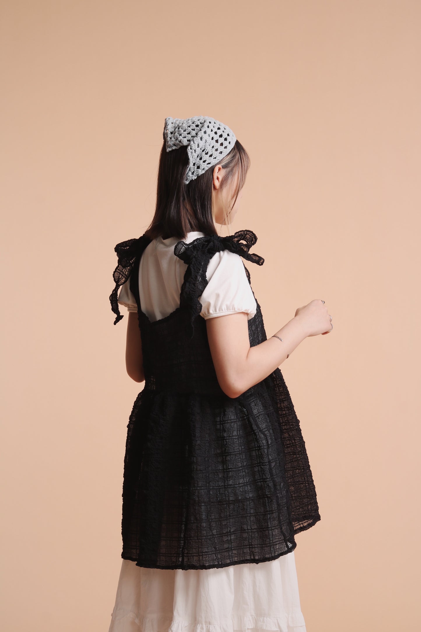 Doll Bubble Mini Dress (Black)