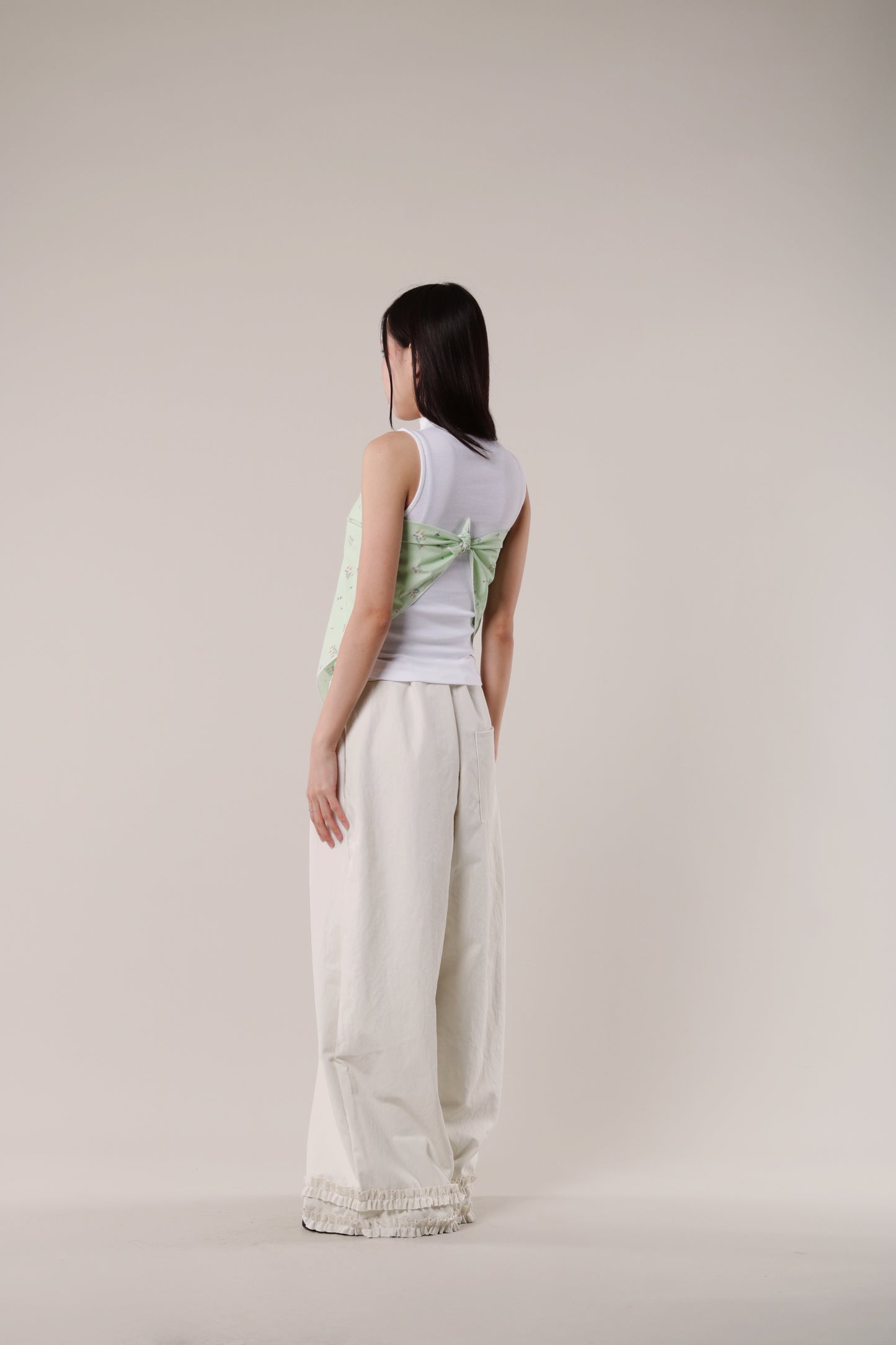 Double Ruffle Pants (Ivory)