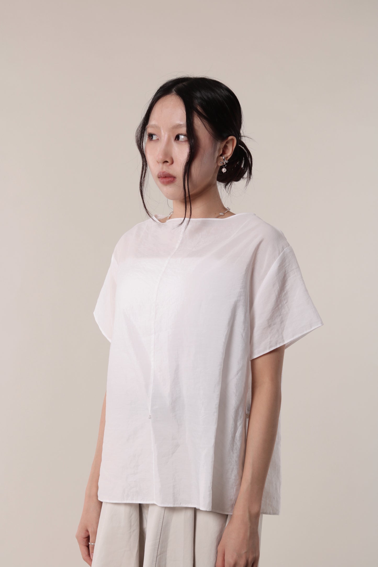 Asymmetric Twist Top (White)