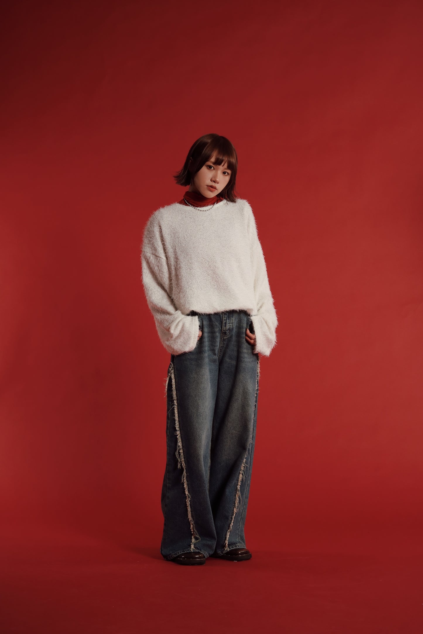 Fluffy Oversize Top (White)