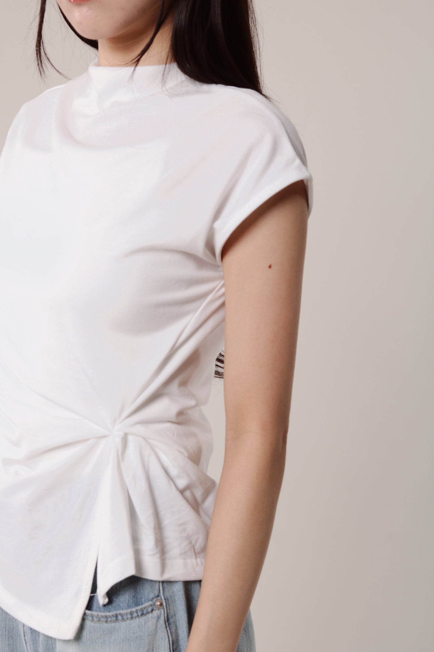 Borg Gathered Tee (Ivory)