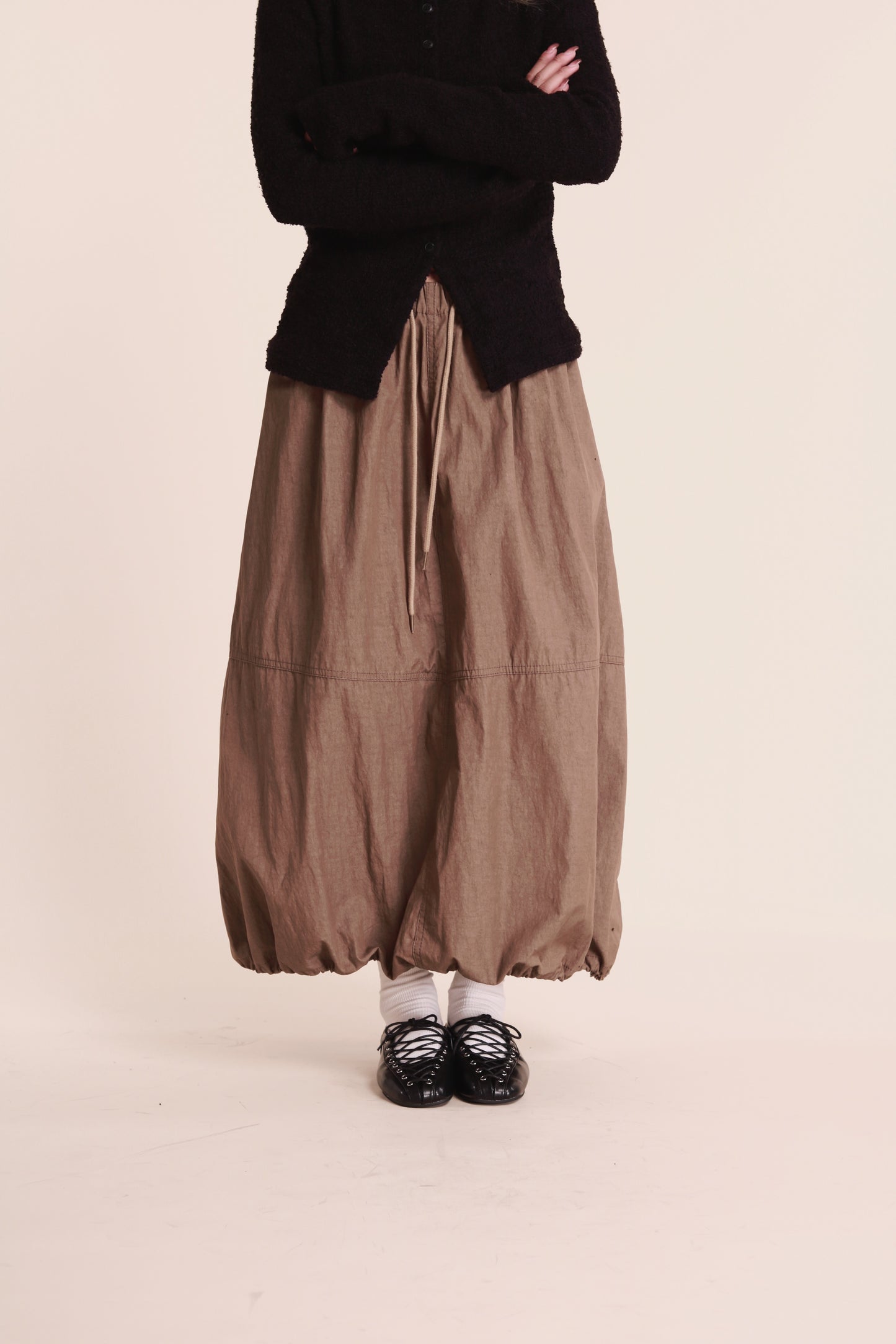 Winter Bubble Cloud Skirt (Beige)