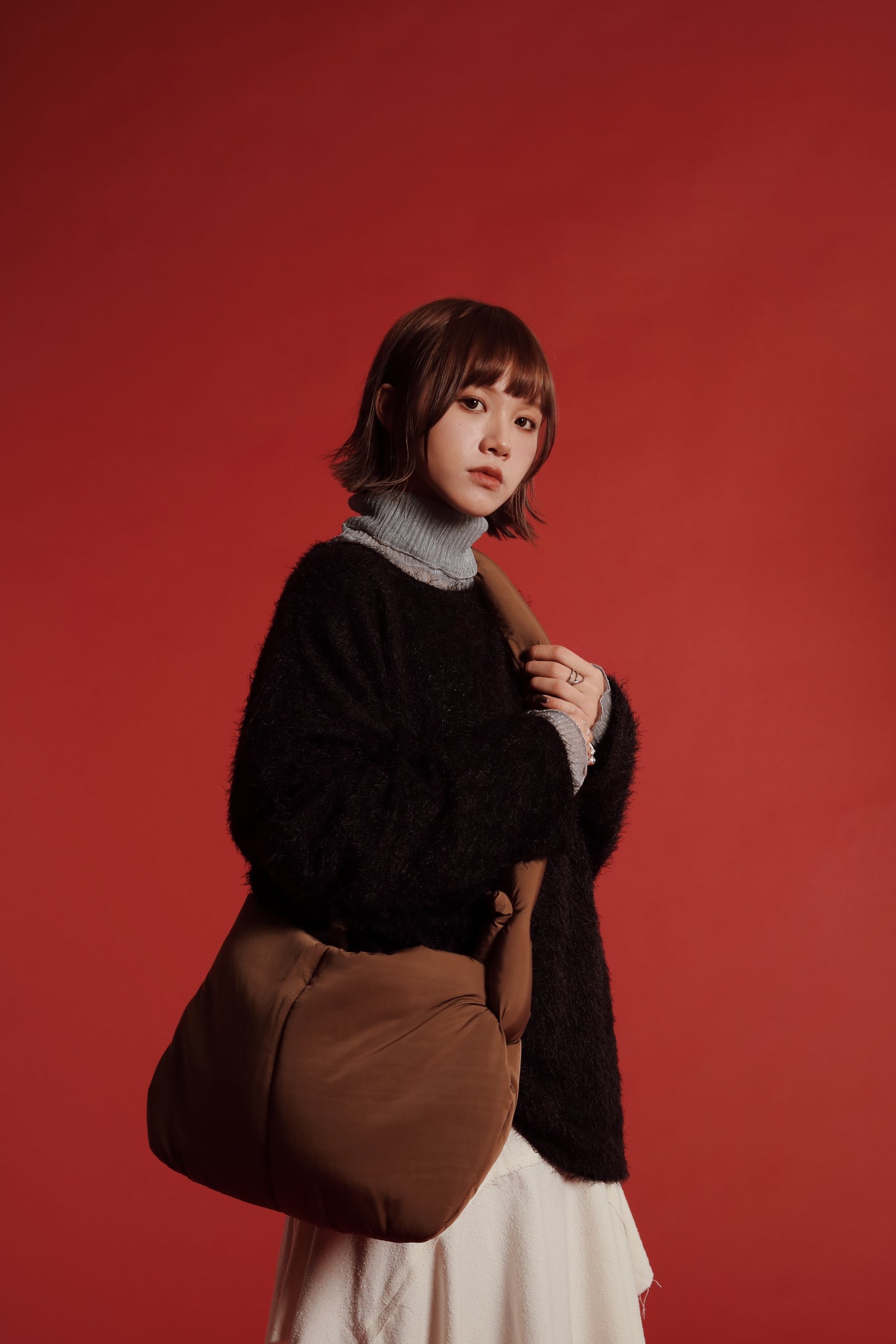 Doll Cloud Bag (Black/Brown/Ivory)