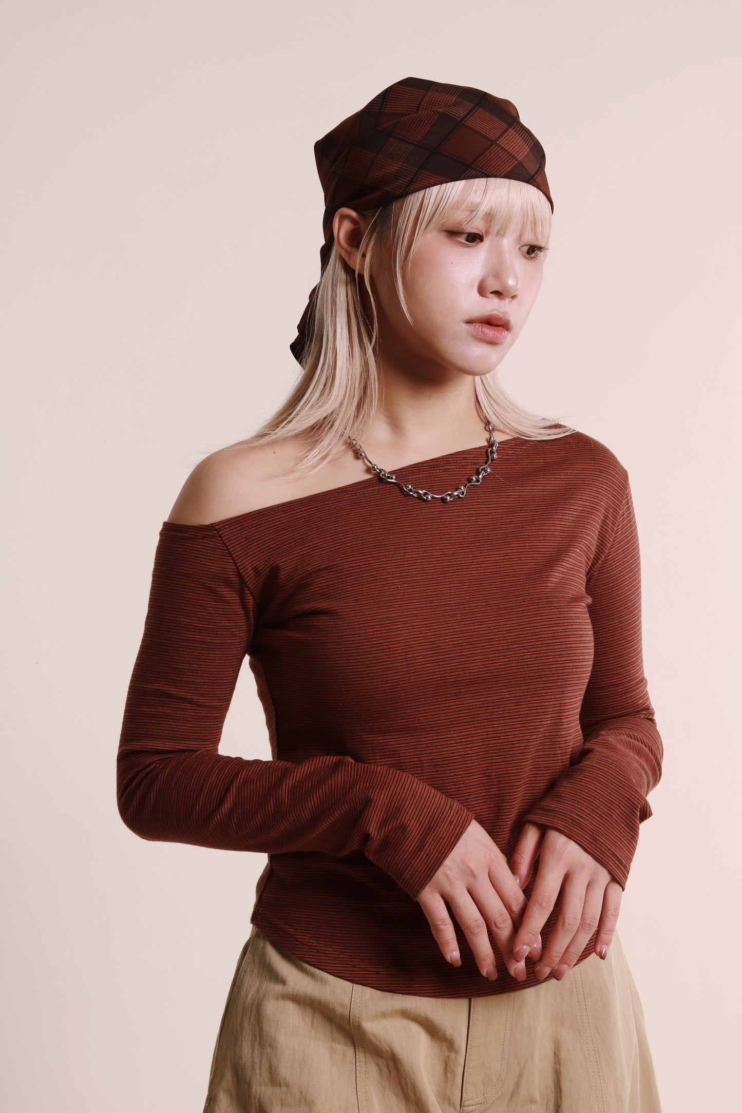 Checkered Scarf (Brown)