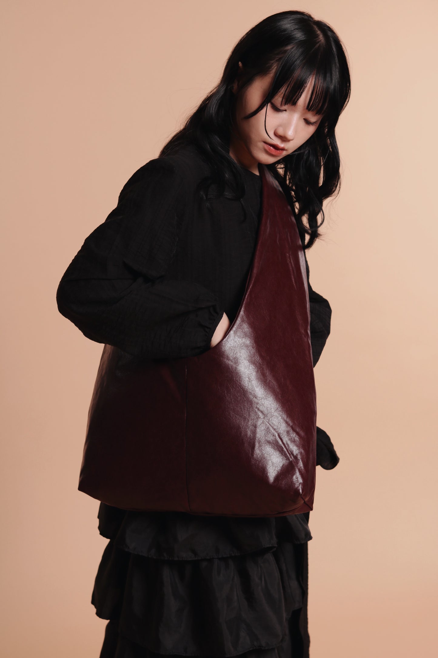 Cloudy Hobo Bag (Wine)