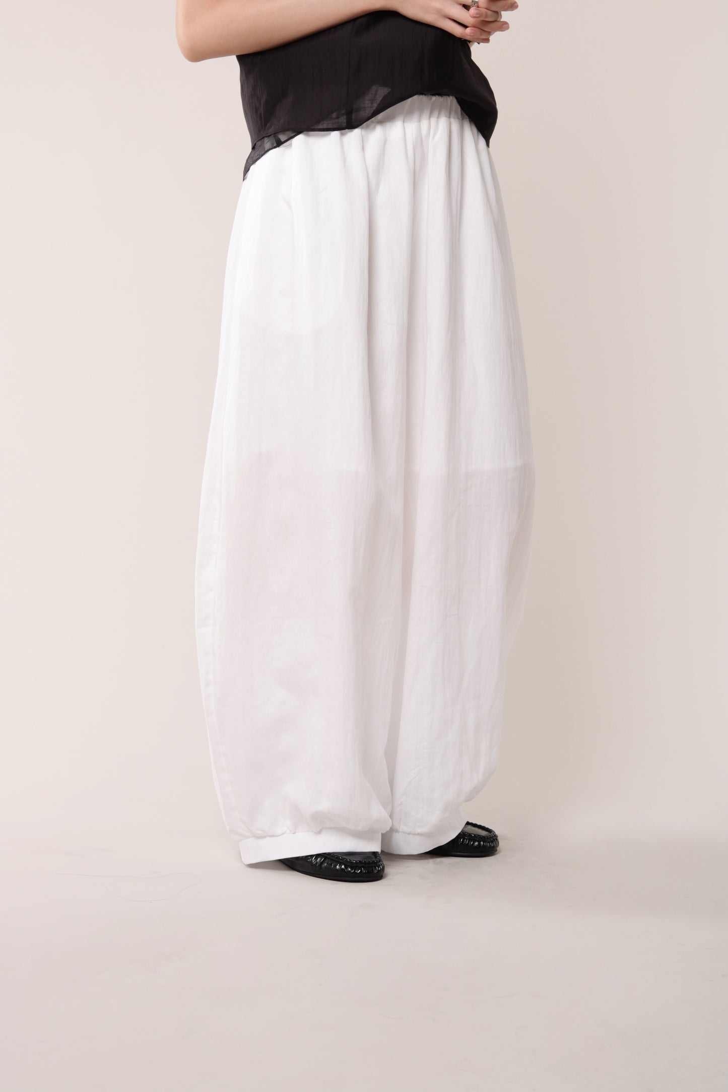 Linen Bubble Pants (White)