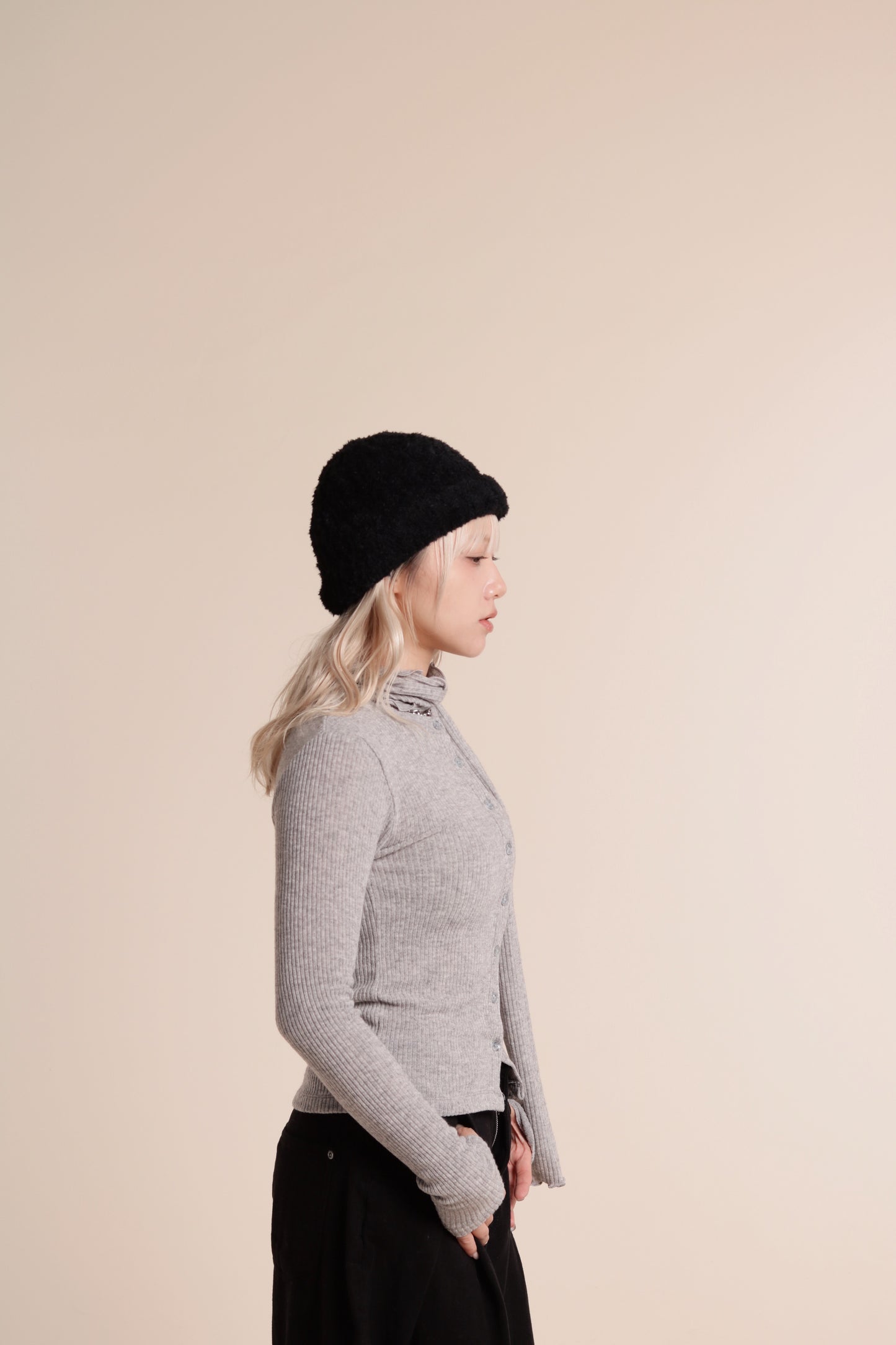 Little Scarf Cardigan (Grey)