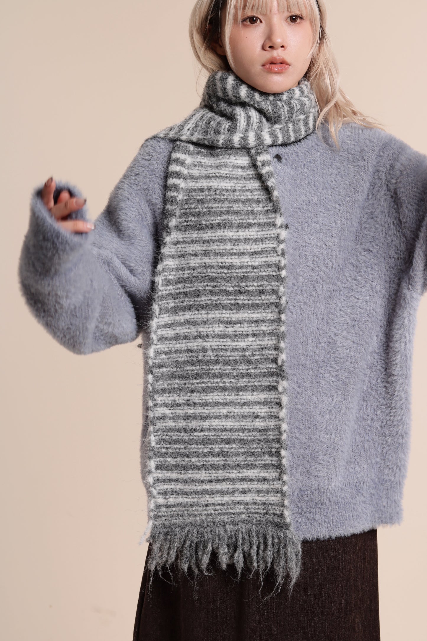 Fluffy Cardigan (Baby Blue)