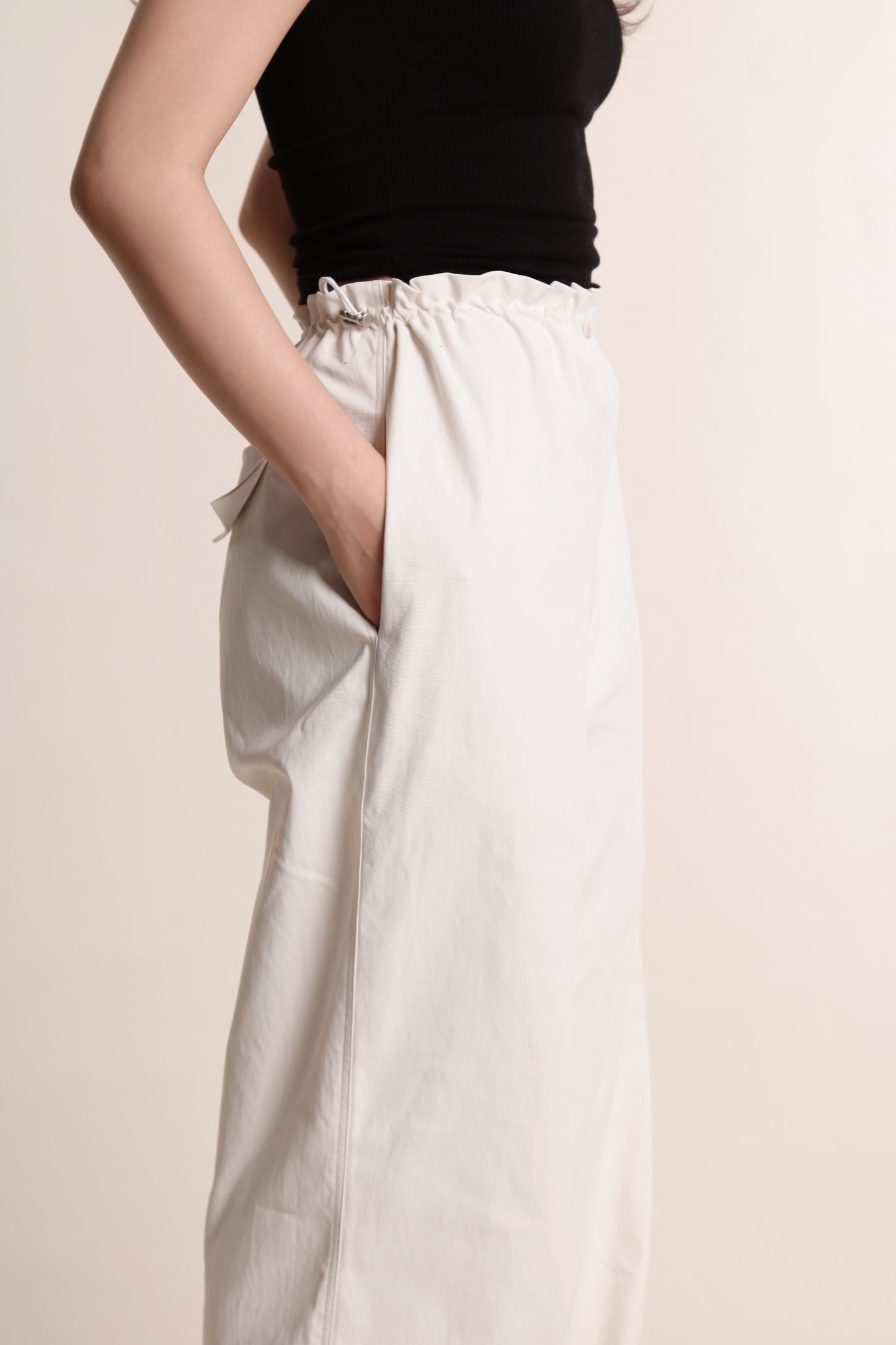 Delia Gathered Pants (Ivory)