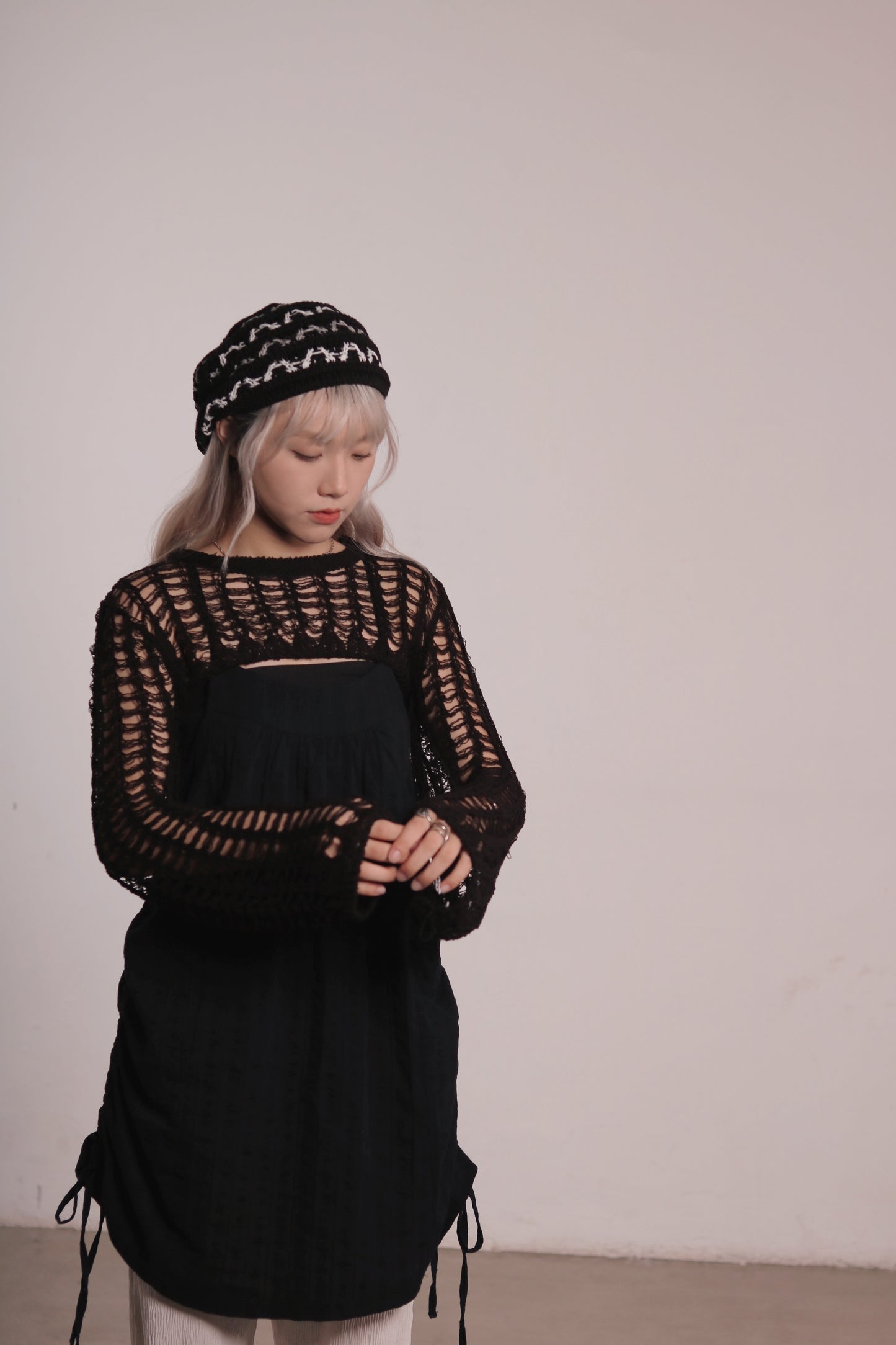 Net Crop Top (Black)