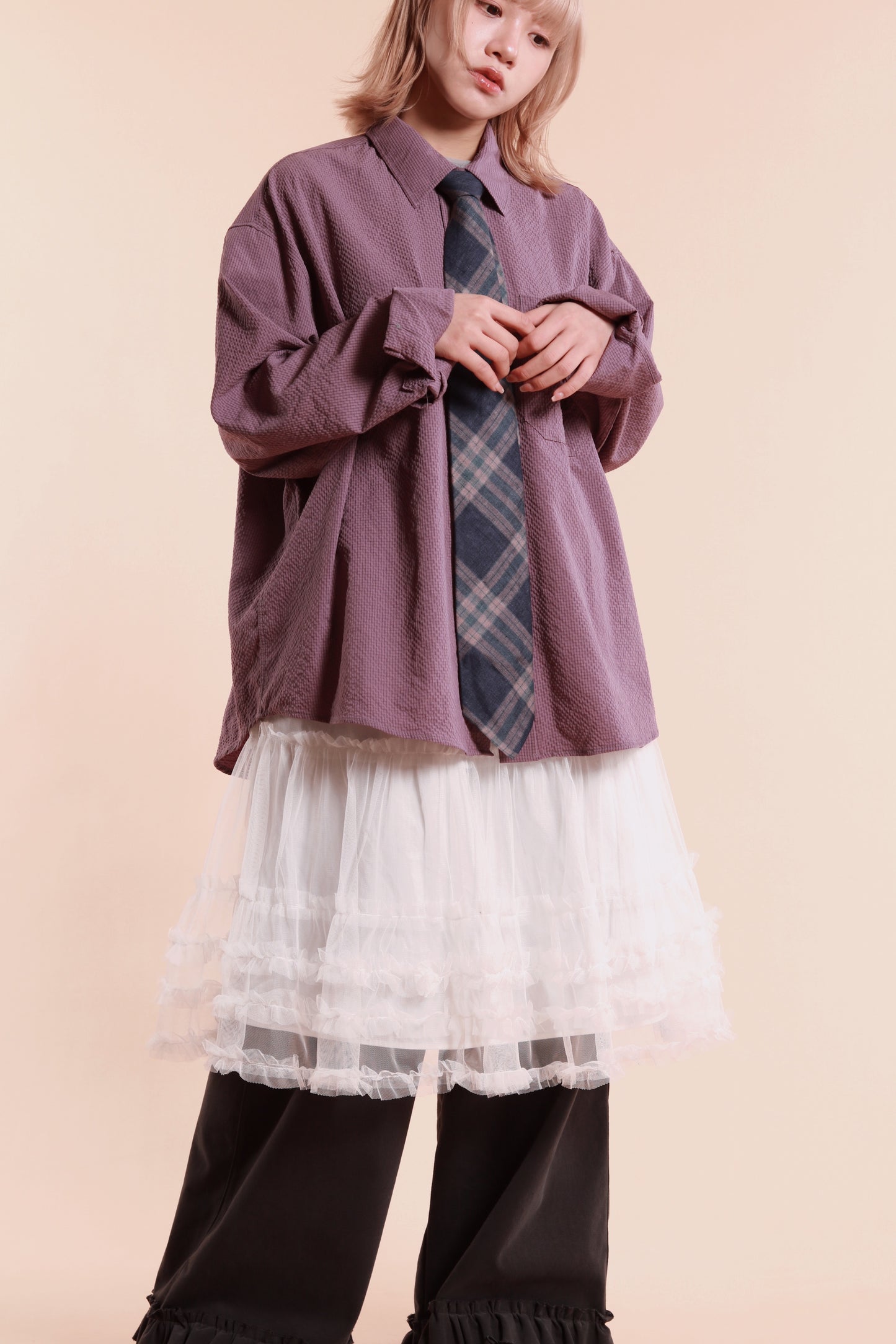 Doll Lace Ruffle Skirt (White)