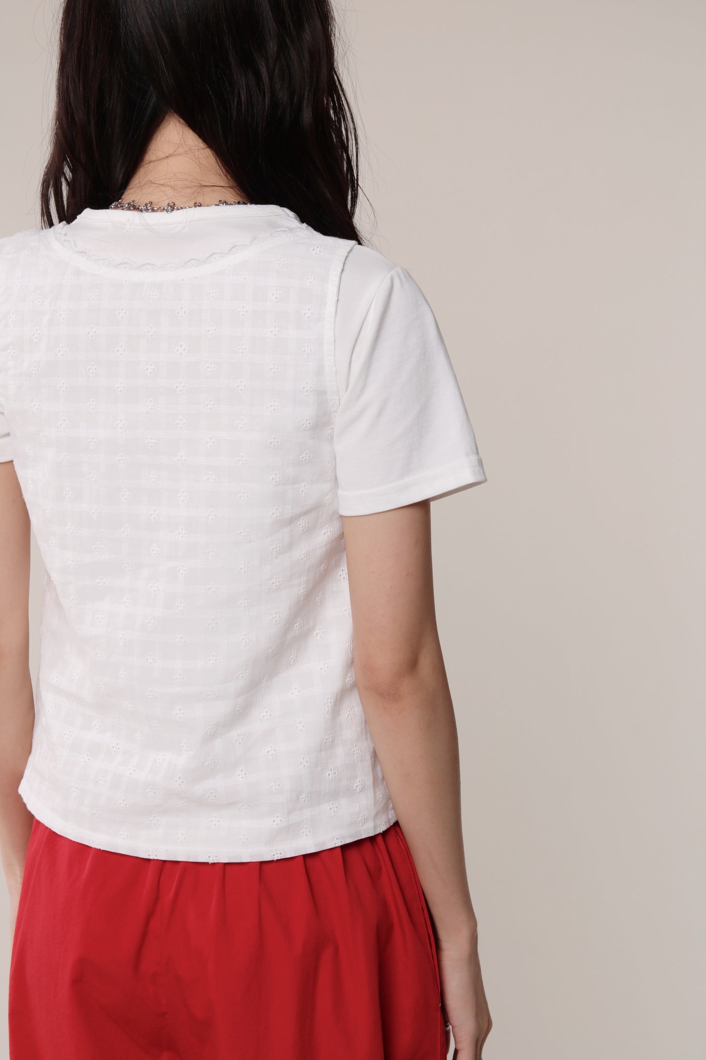 Retro Lace Vest (White)