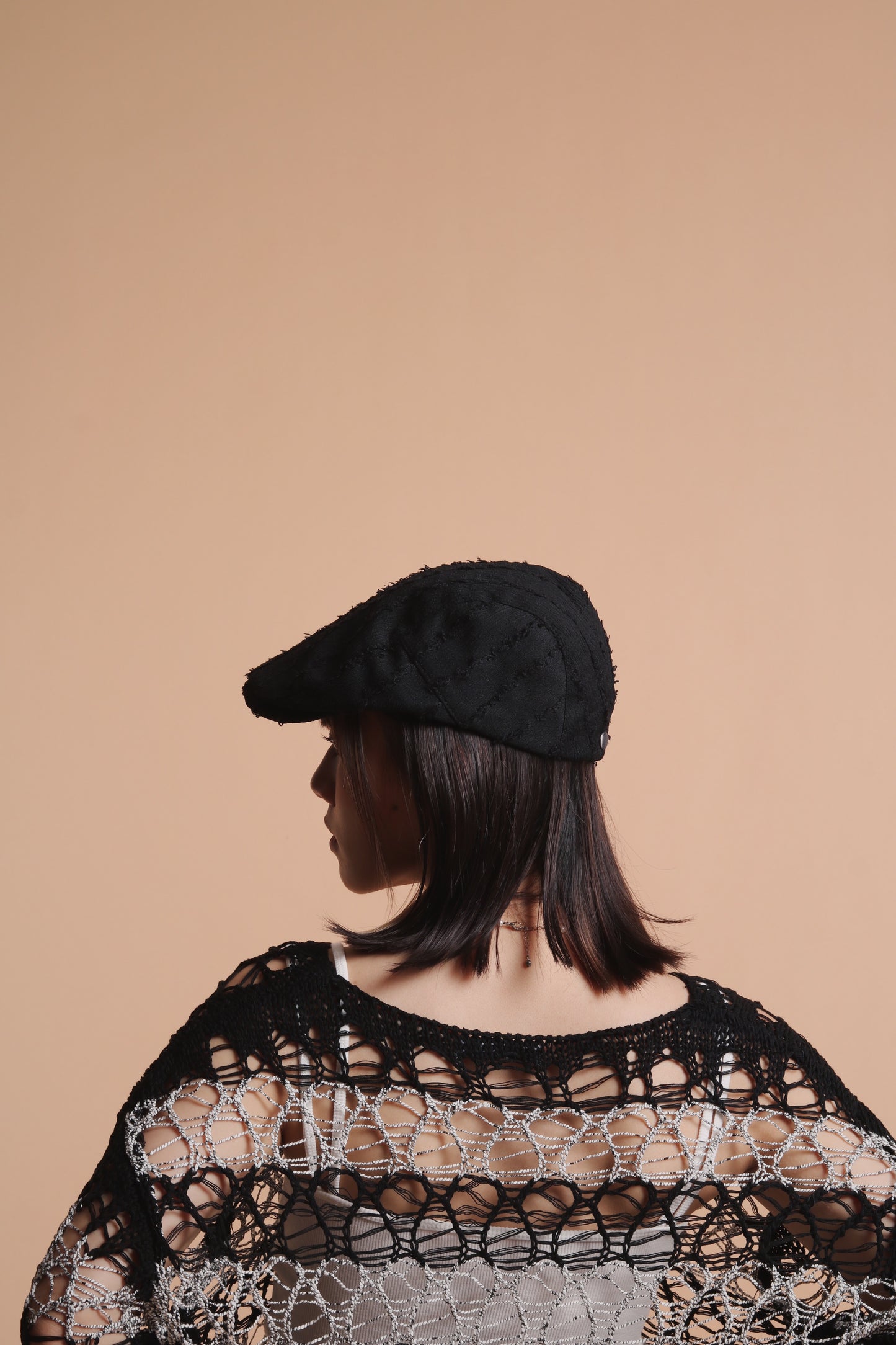 Frayed News Cap (Black)