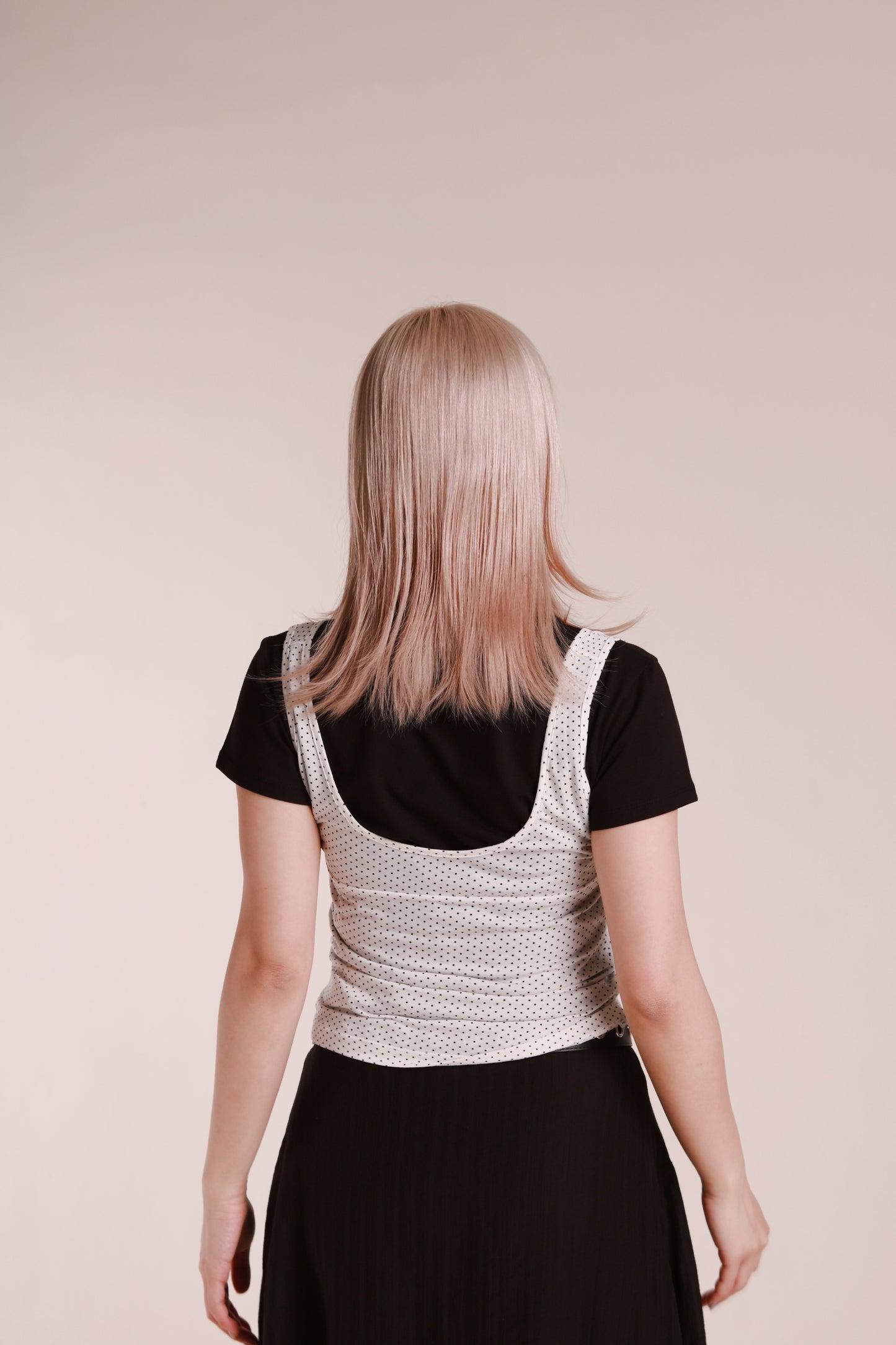 Dot Dot Sleeveless Top (White)