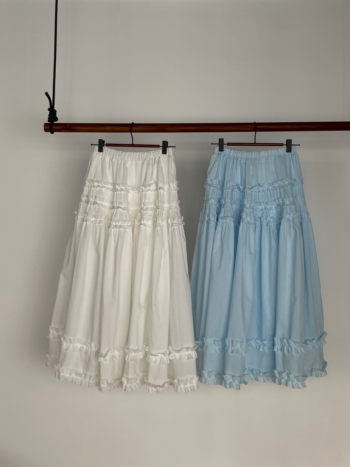 Doll Double Ruffle Skirt (White)