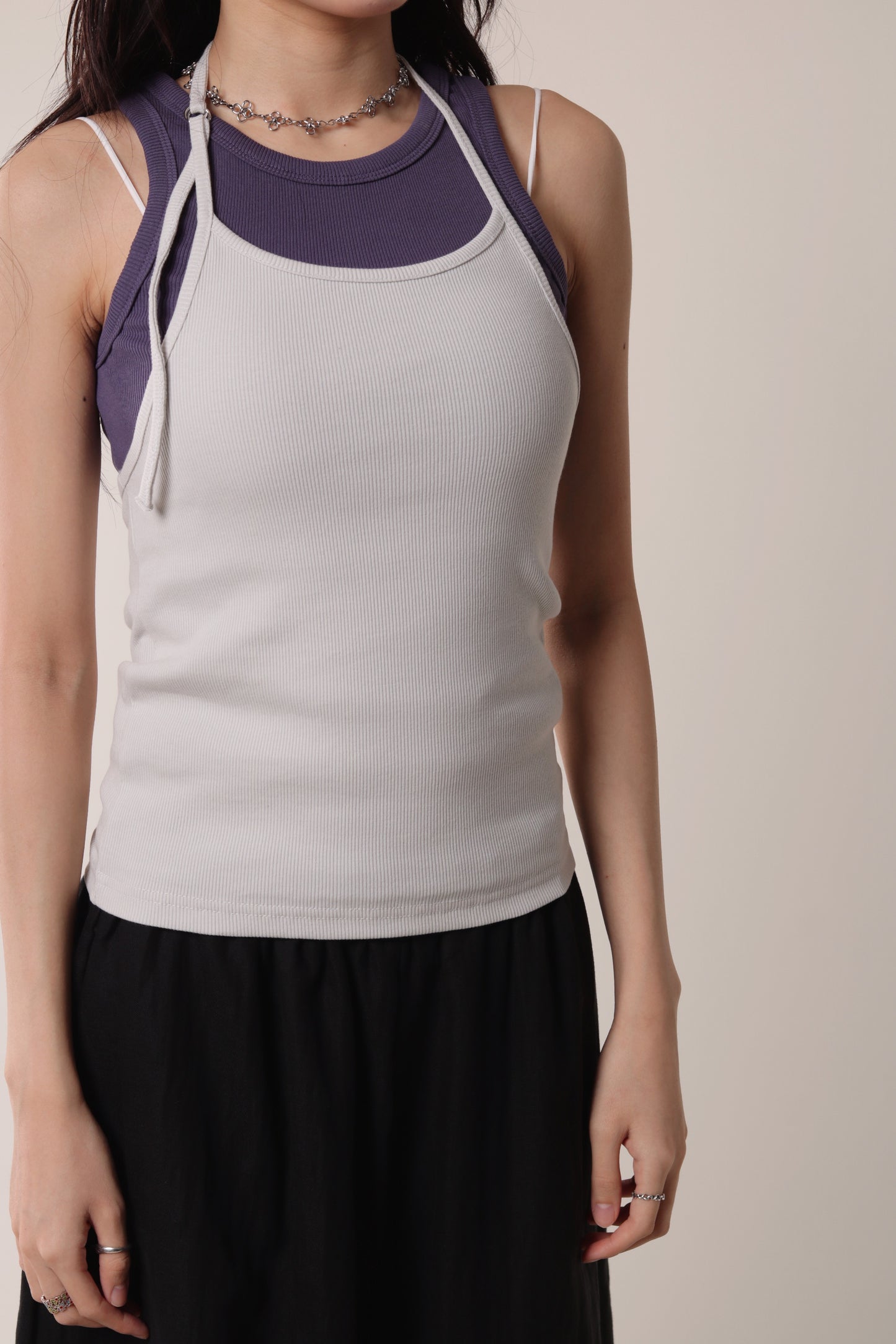 Slim Halter Top (Grey)