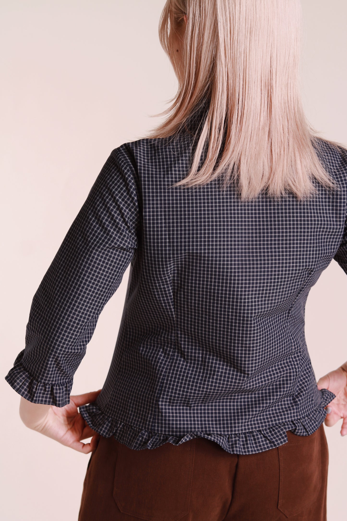 Autumn Ruffle Shirt (Navy)