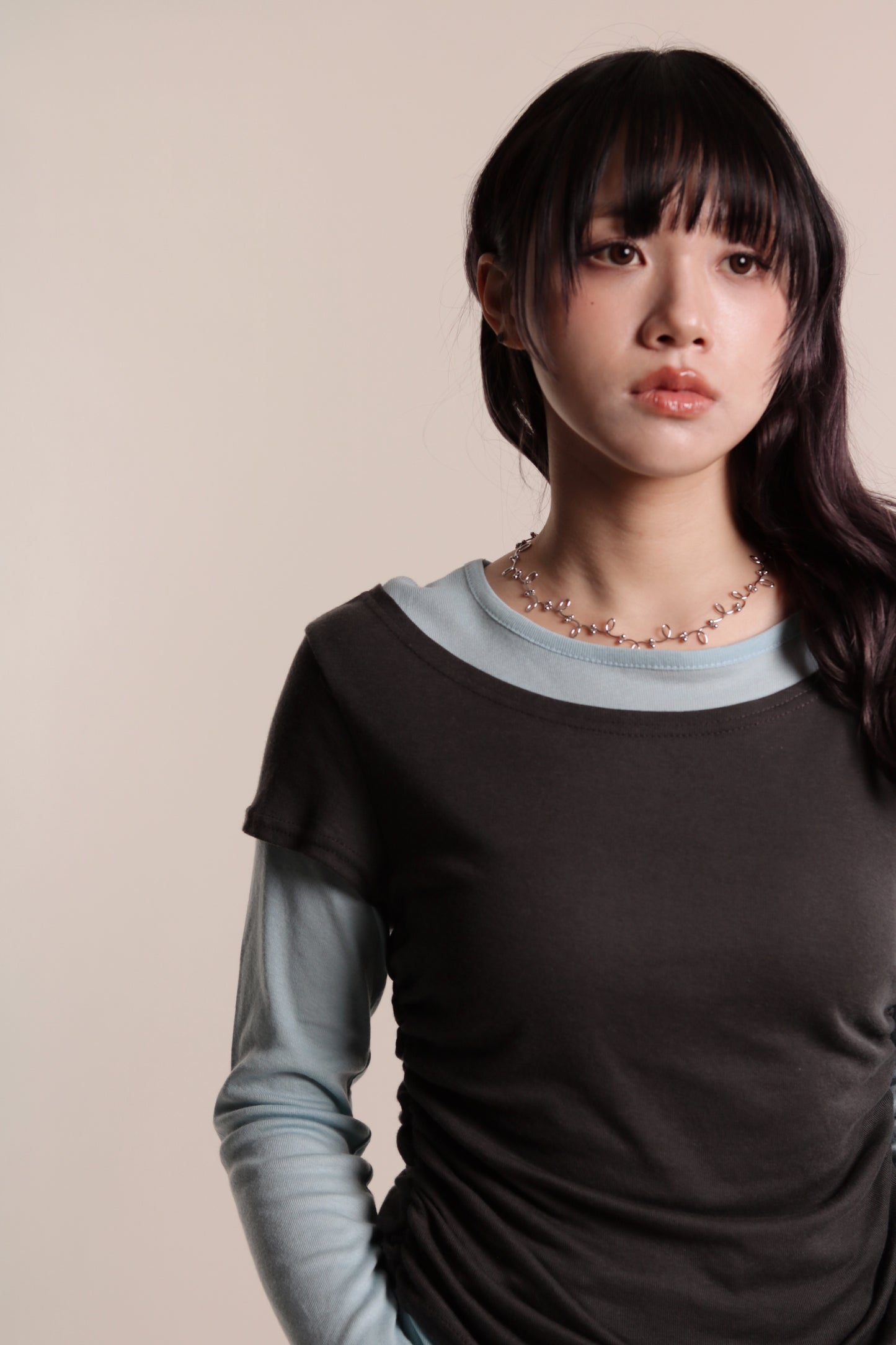 Mila Layered Top (Sky)