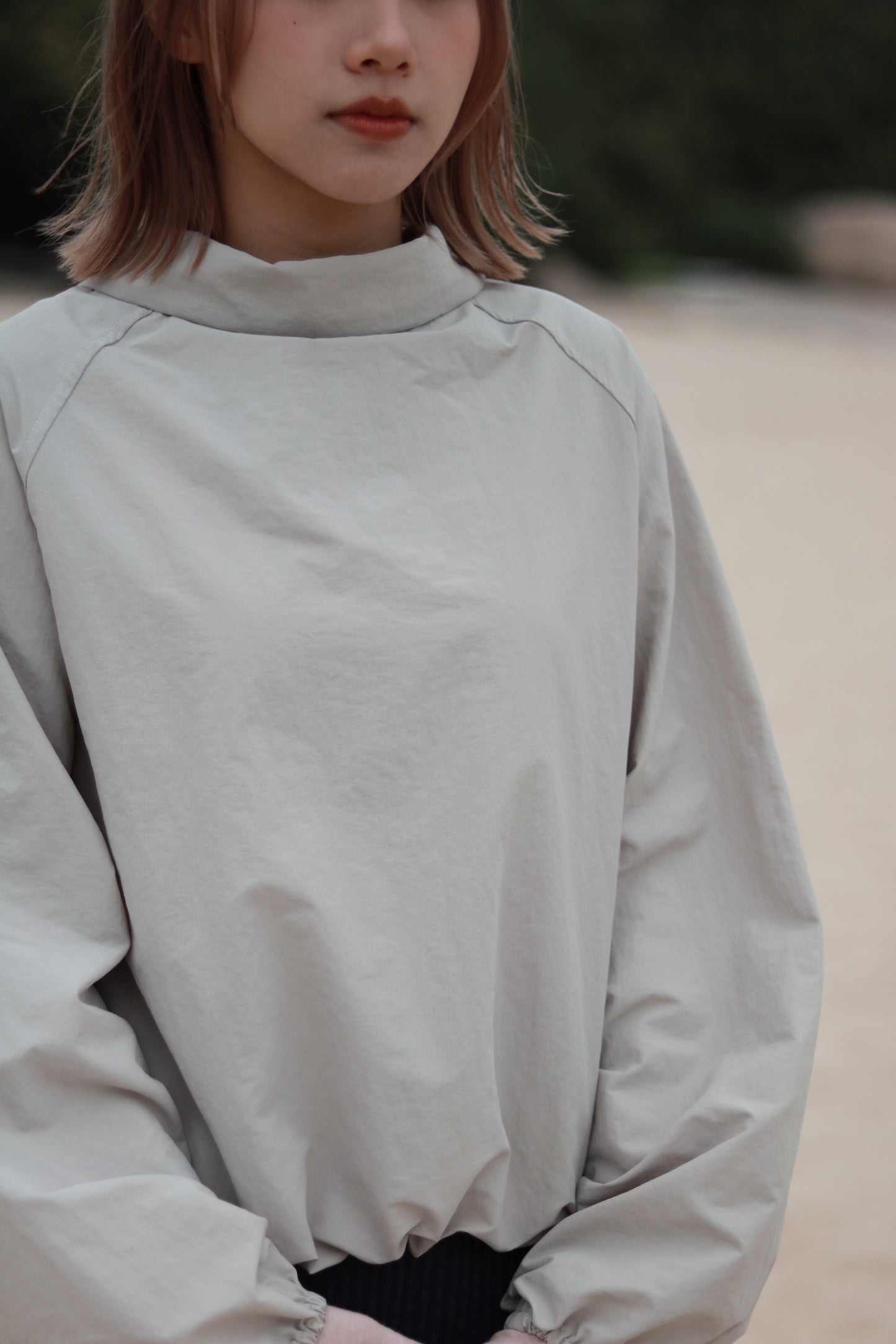 Funnel Neck Top (Grey)