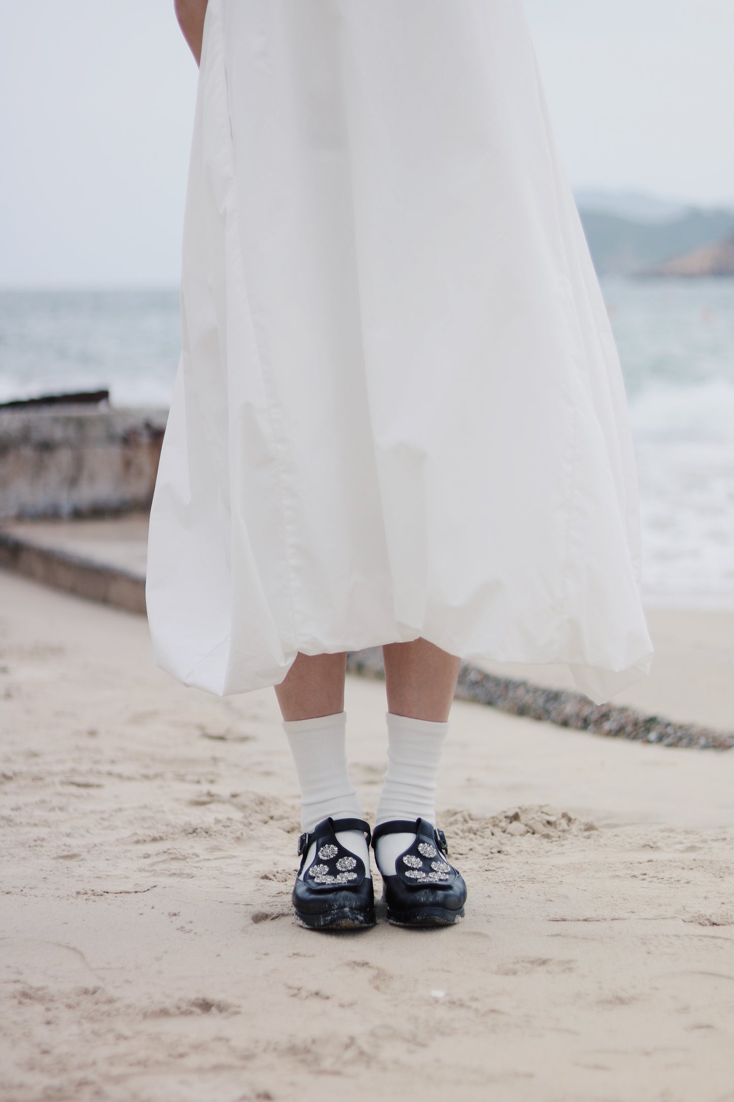 Bubble Cloud Dress (White)