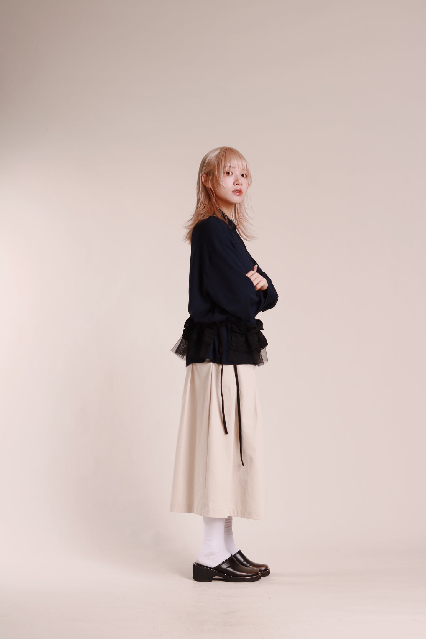 Doll Buckle Skirt (Beige)