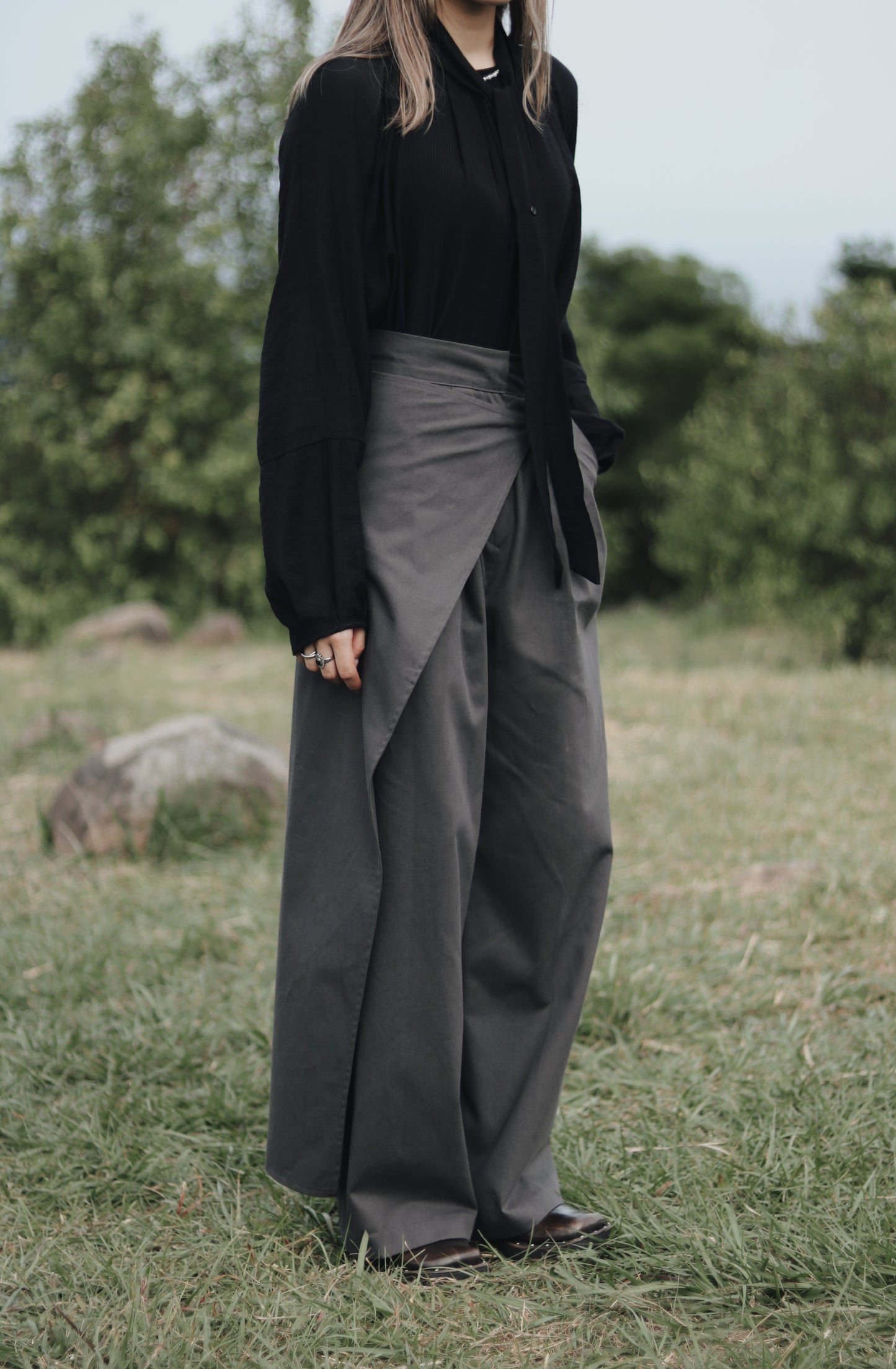 Layered Pants (Charcoal)