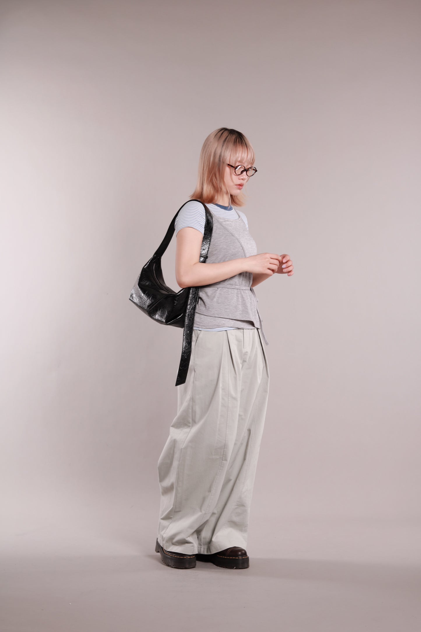 Layered Wrap Tank (Grey)