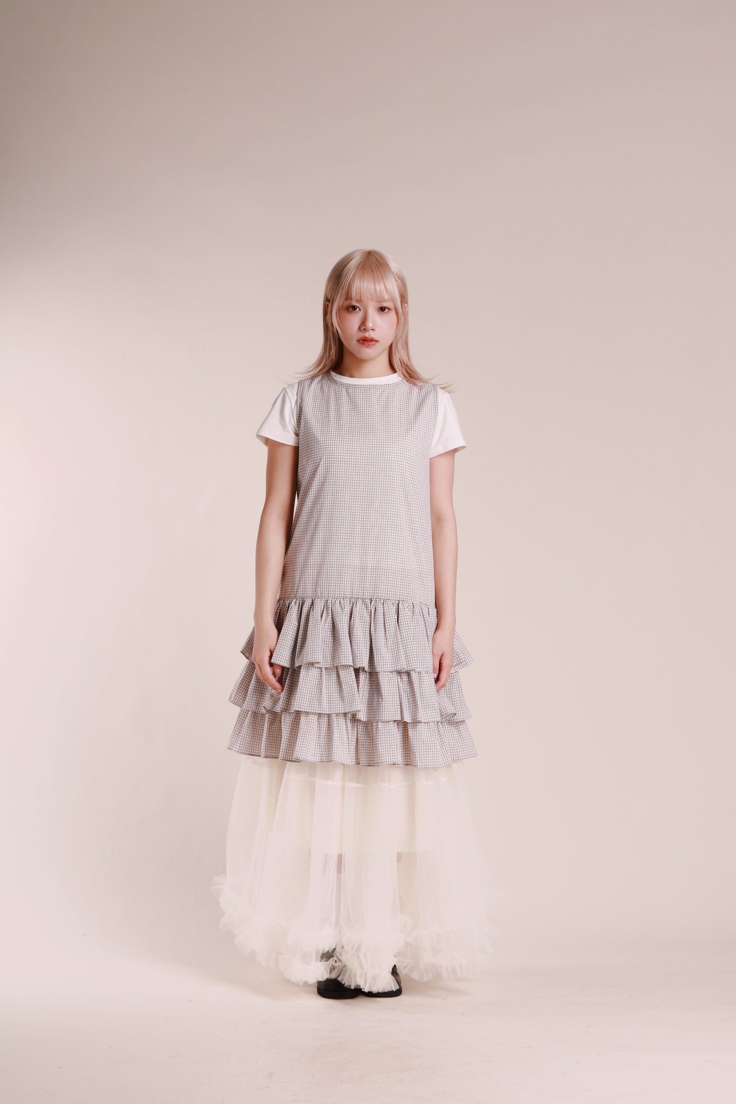 Layered Ruffle Dress (Ivory)