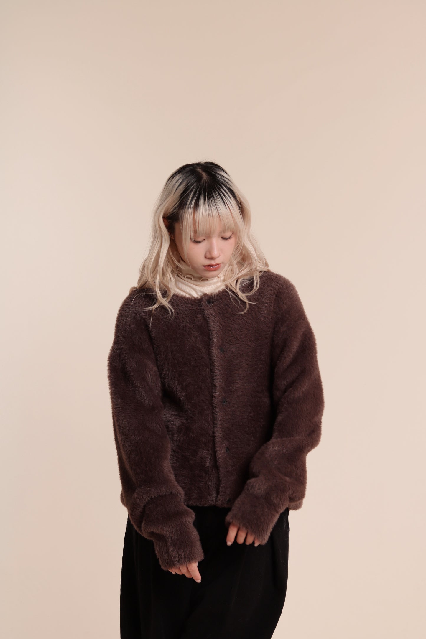 Fluffy Cardigan (Brown)