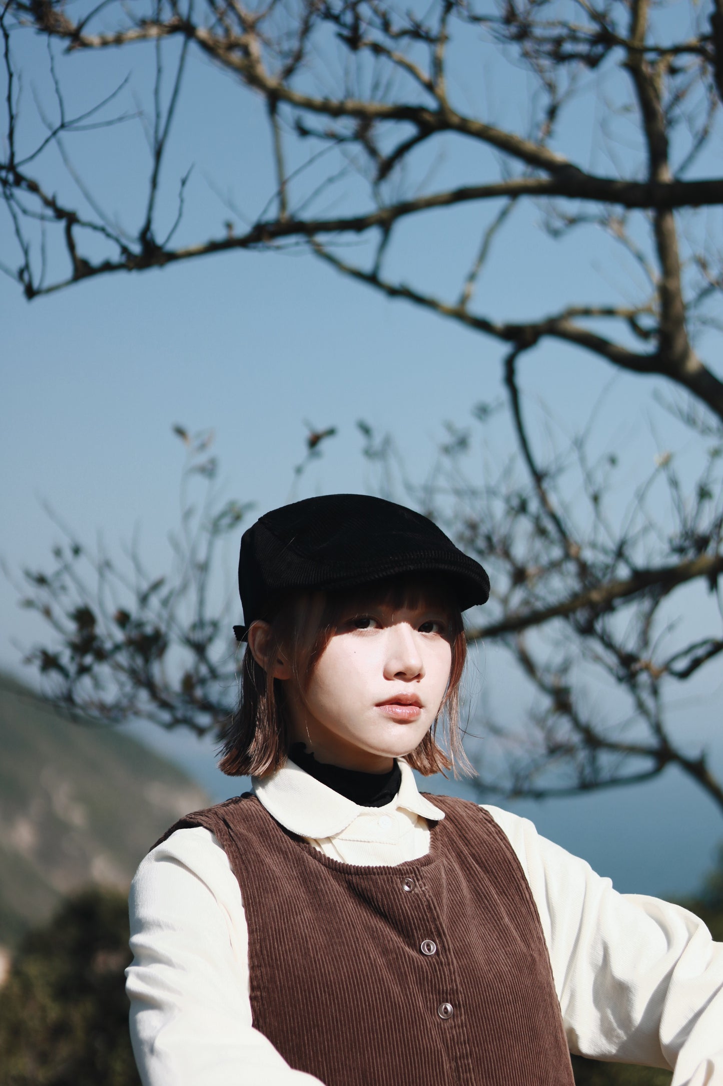 Corduroy News Cap (Black)