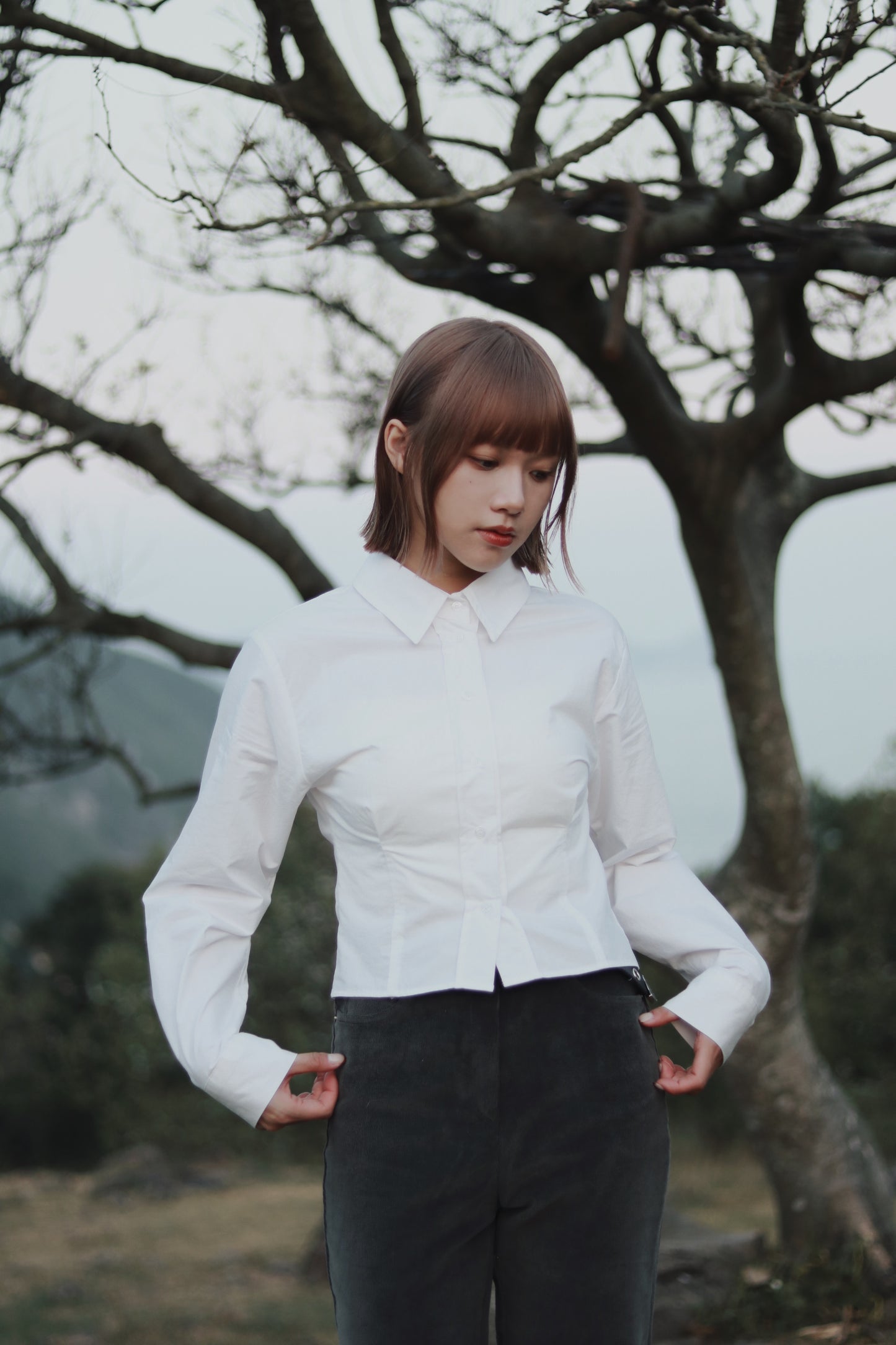 Cropped Shirt (White)
