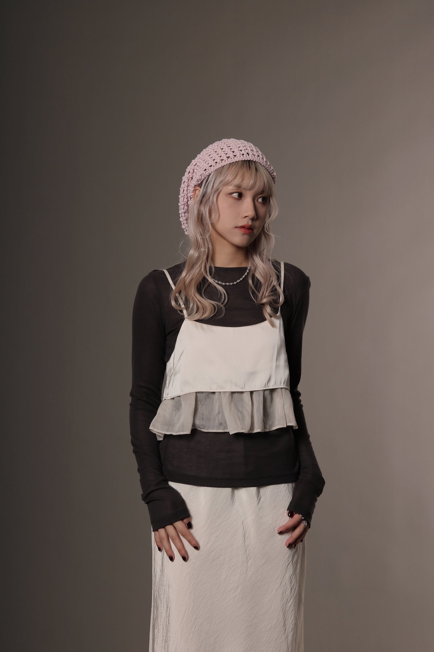 Daily Knit Beret (Black/Blue/Pink/Purple/White)