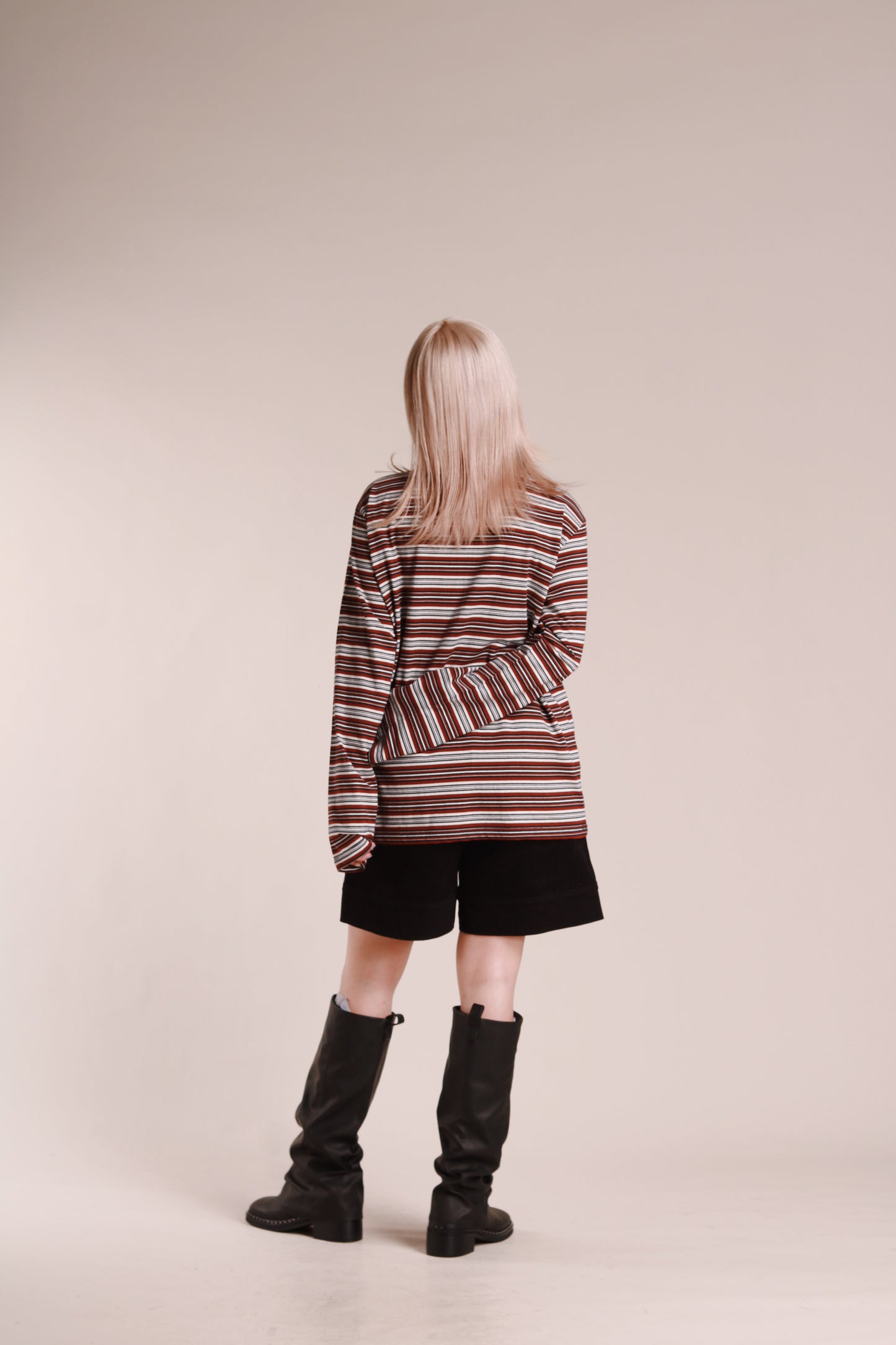 Striped Polo Top (Wine)