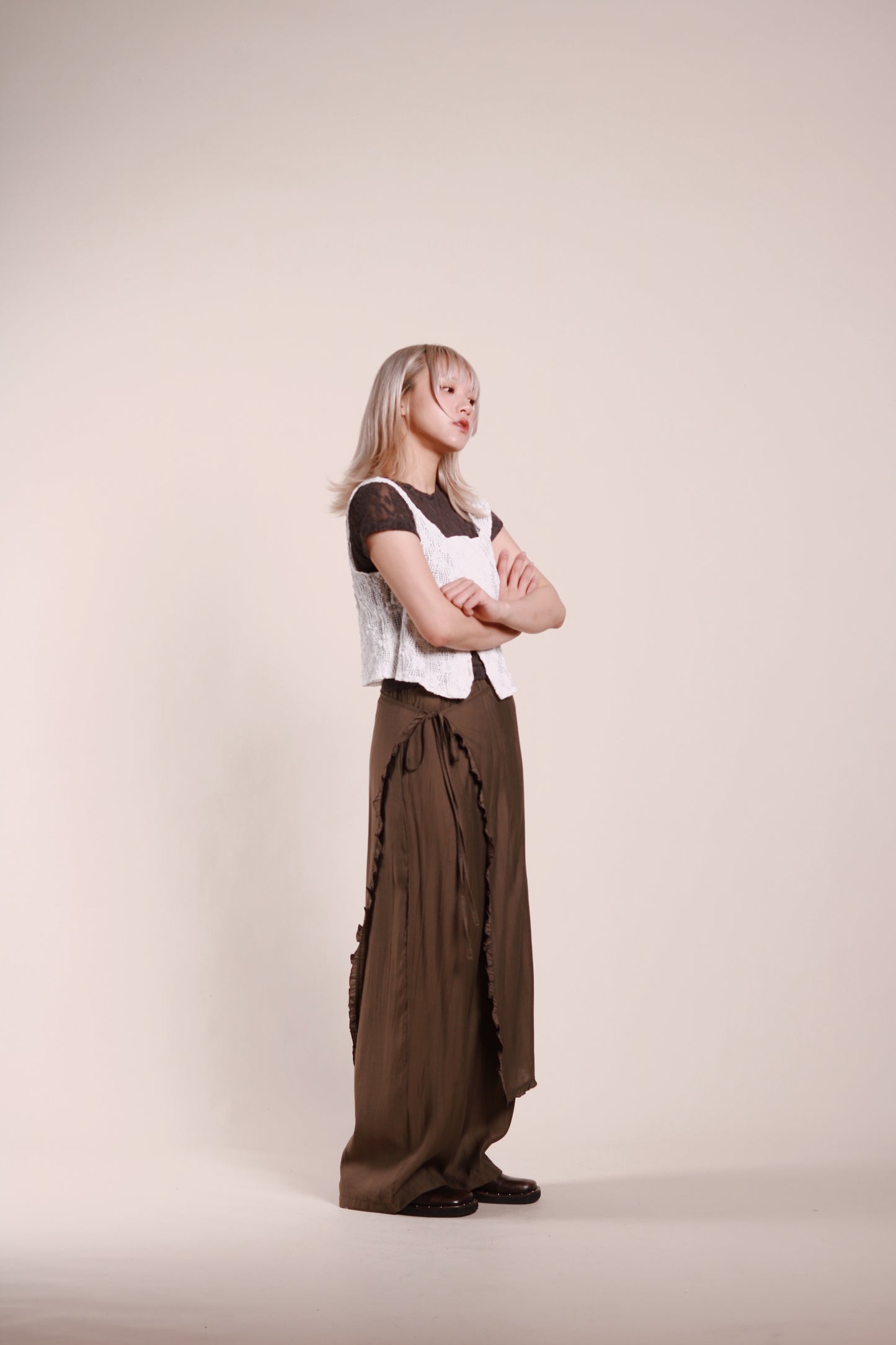 Wanda Layered Pants (Brown)
